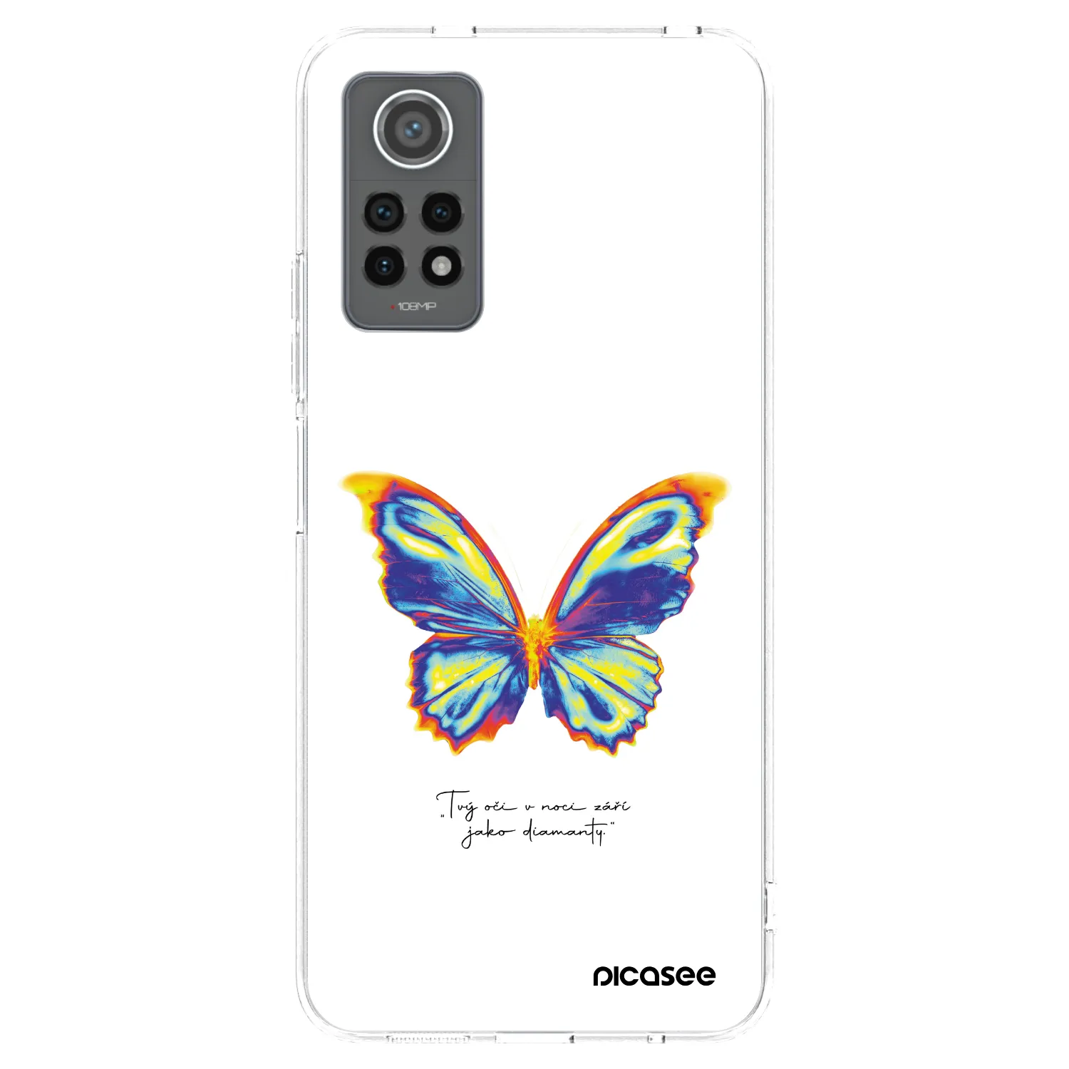 Picasee silikonska prozirna maskica za Xiaomi Redmi Note 12 Pro 4G - Diamanty White