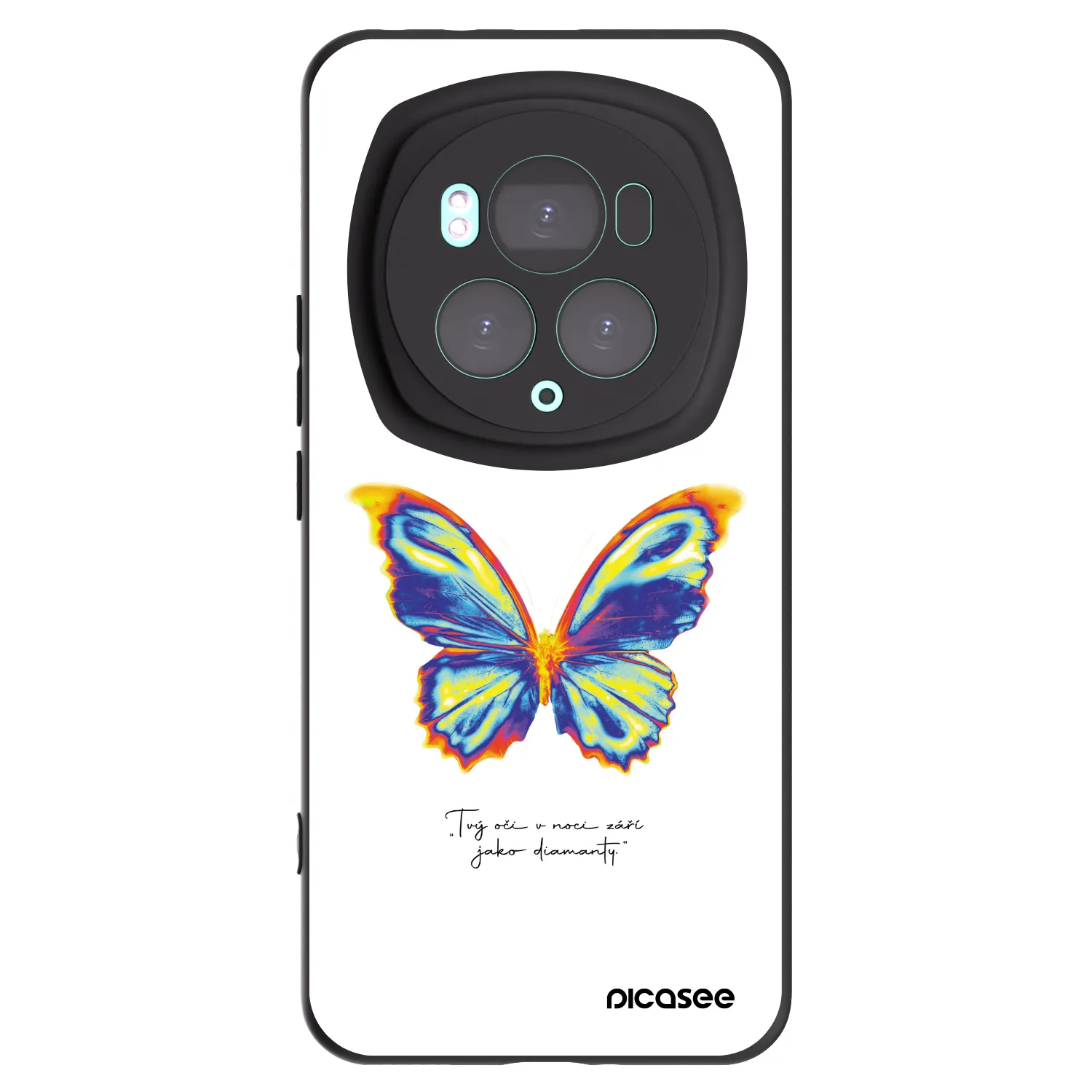 Picasee crna silikonska maskica za Honor Magic6 Pro - Diamanty White