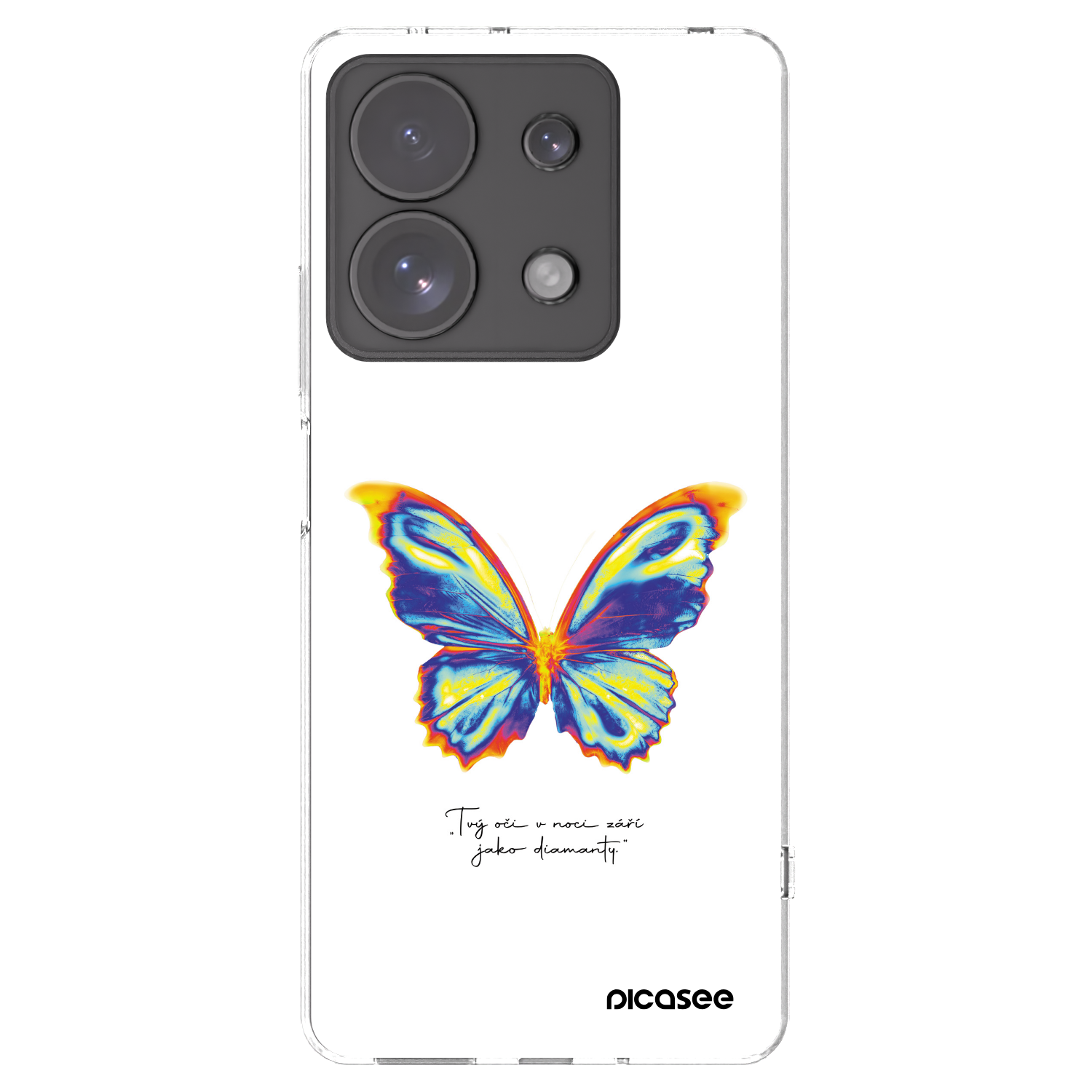 Picasee silikonska prozirna maskica za Xiaomi Redmi Note 13 Pro 4G - Diamanty White