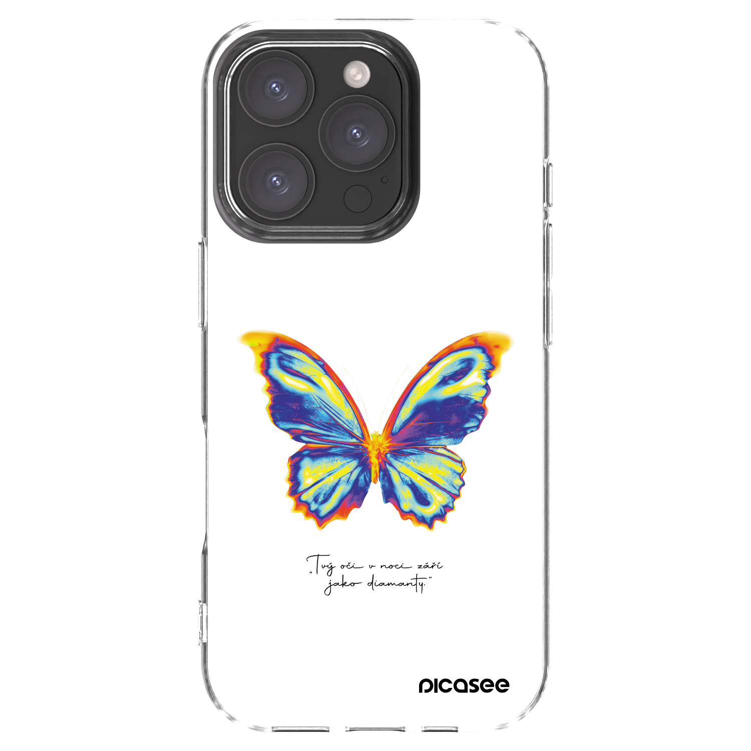Picasee silikonska prozirna maskica za Apple iPhone 16 Pro - Diamanty White