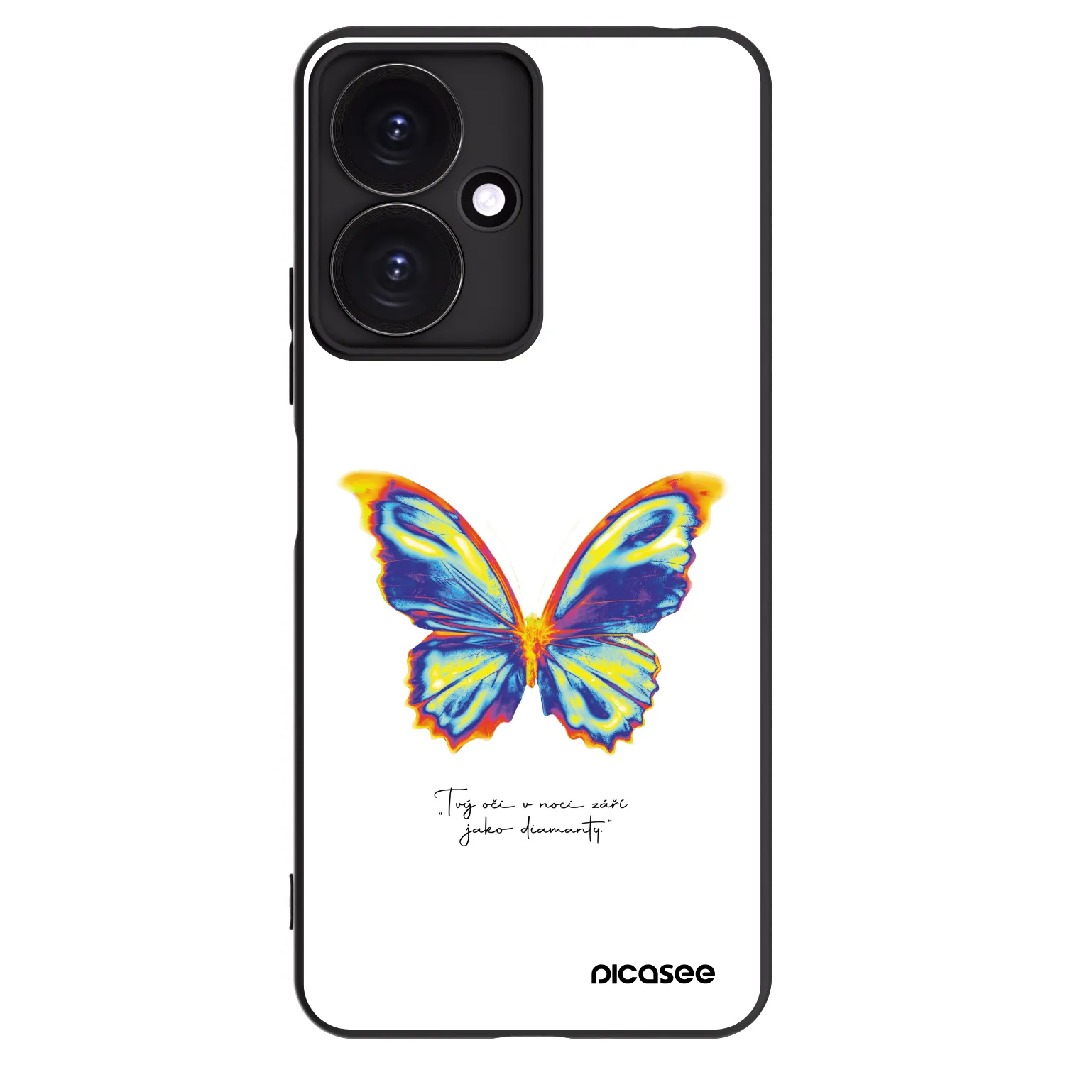 Picasee crna silikonska maskica za Xiaomi Redmi 13C 5G - Diamanty White