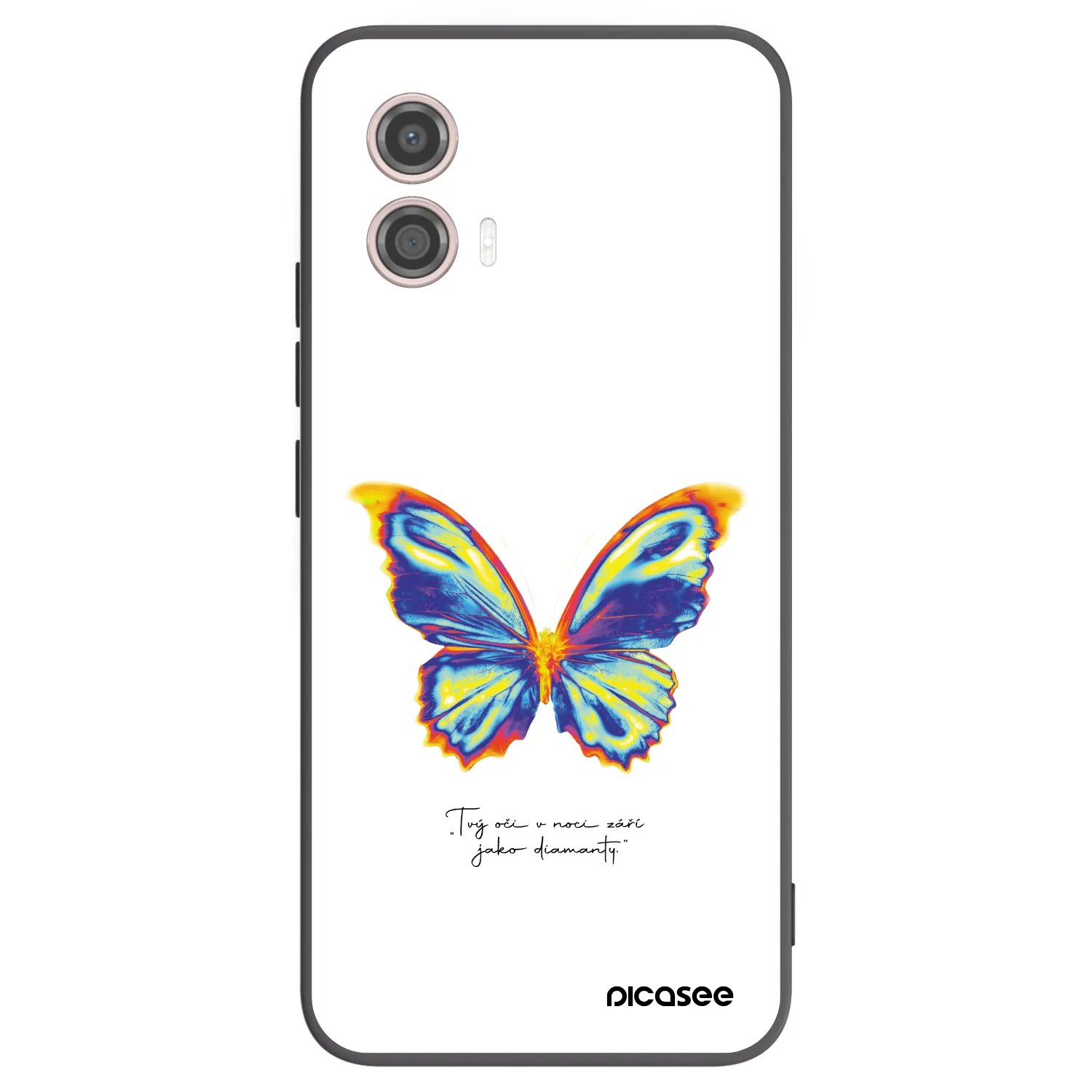 Picasee crna silikonska maskica za Motorola Moto G53 5G - Diamanty White