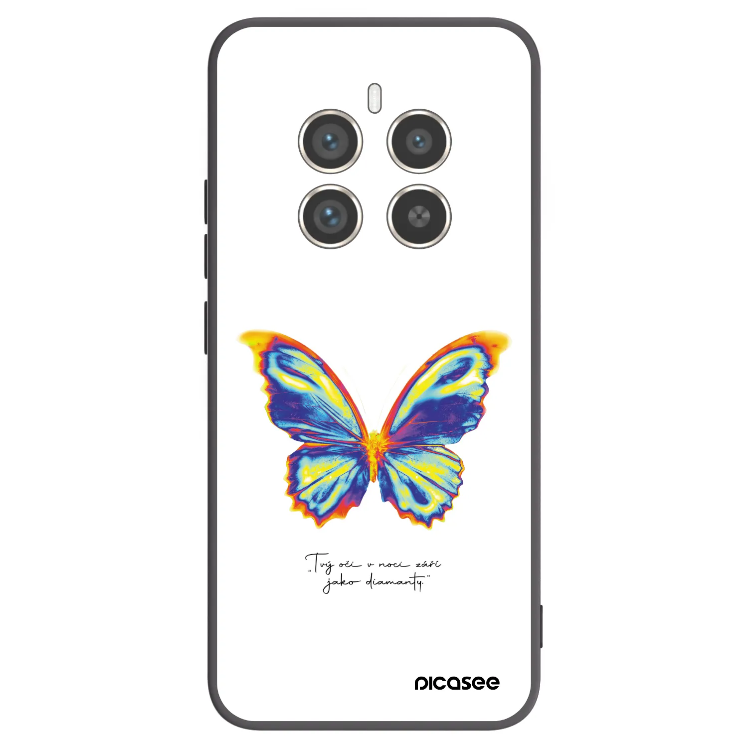 Picasee crna silikonska maskica za Realme 12 Pro 5G - Diamanty White