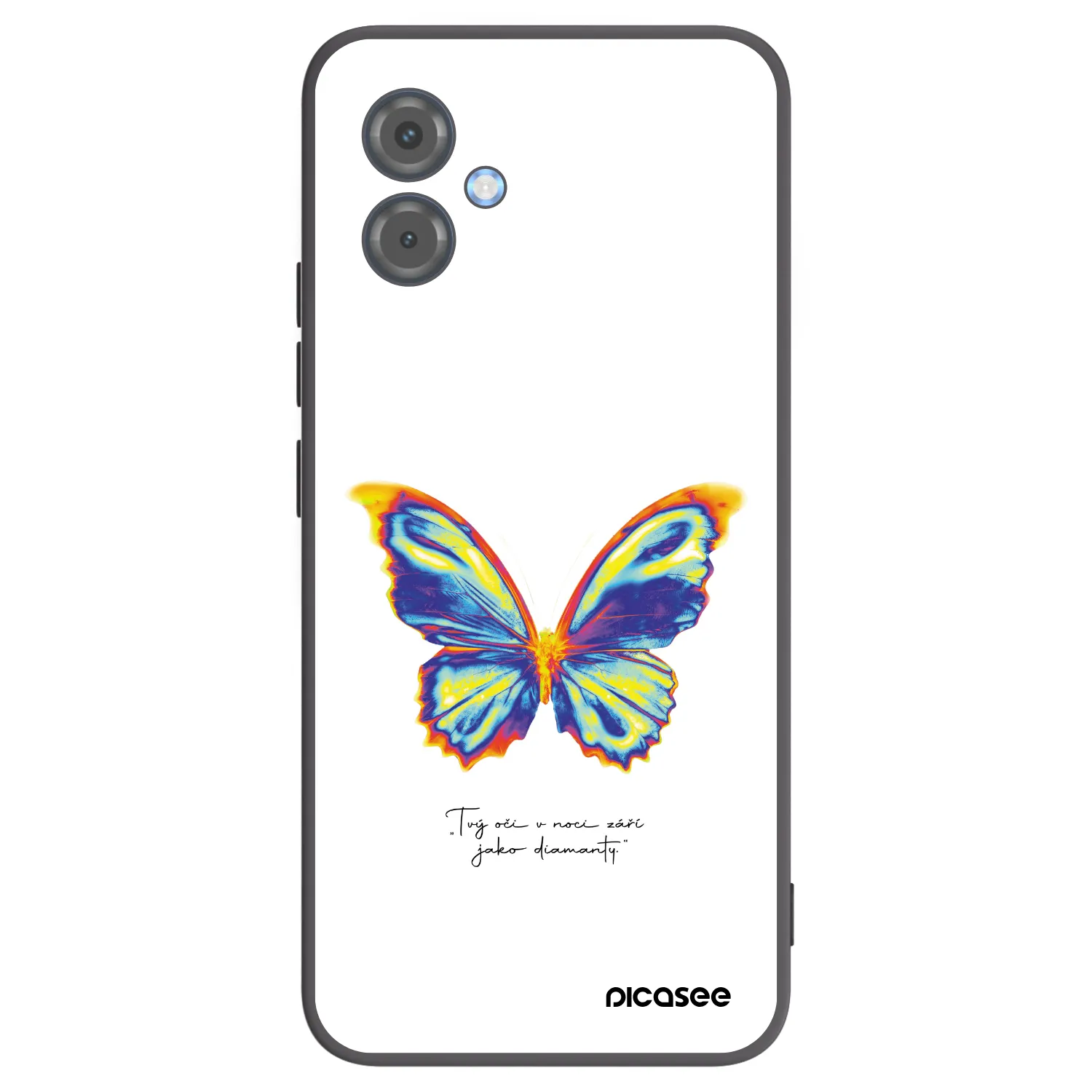 Picasee crna silikonska maskica za Motorola Moto G14 - Diamanty White