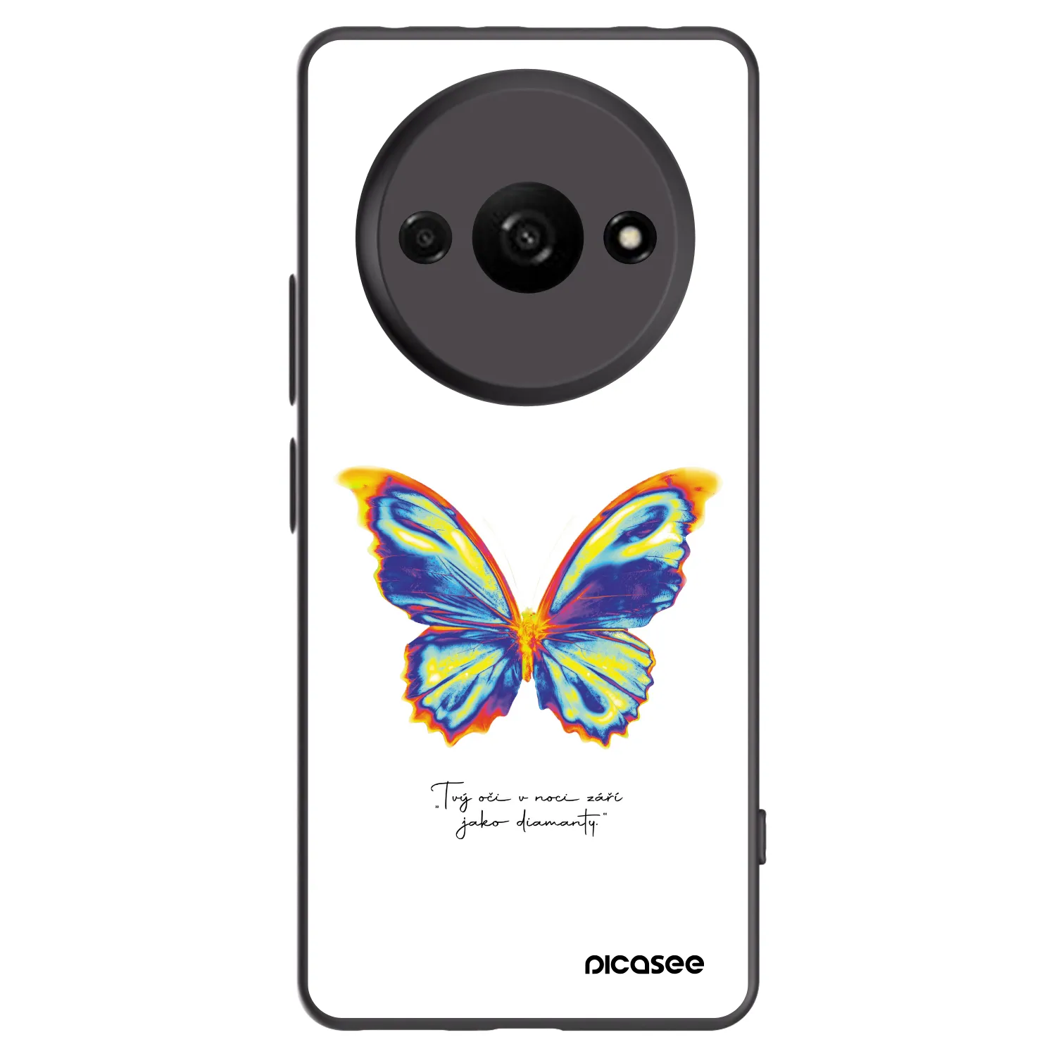 Picasee crna silikonska maskica za Xiaomi Redmi A3 - Diamanty White