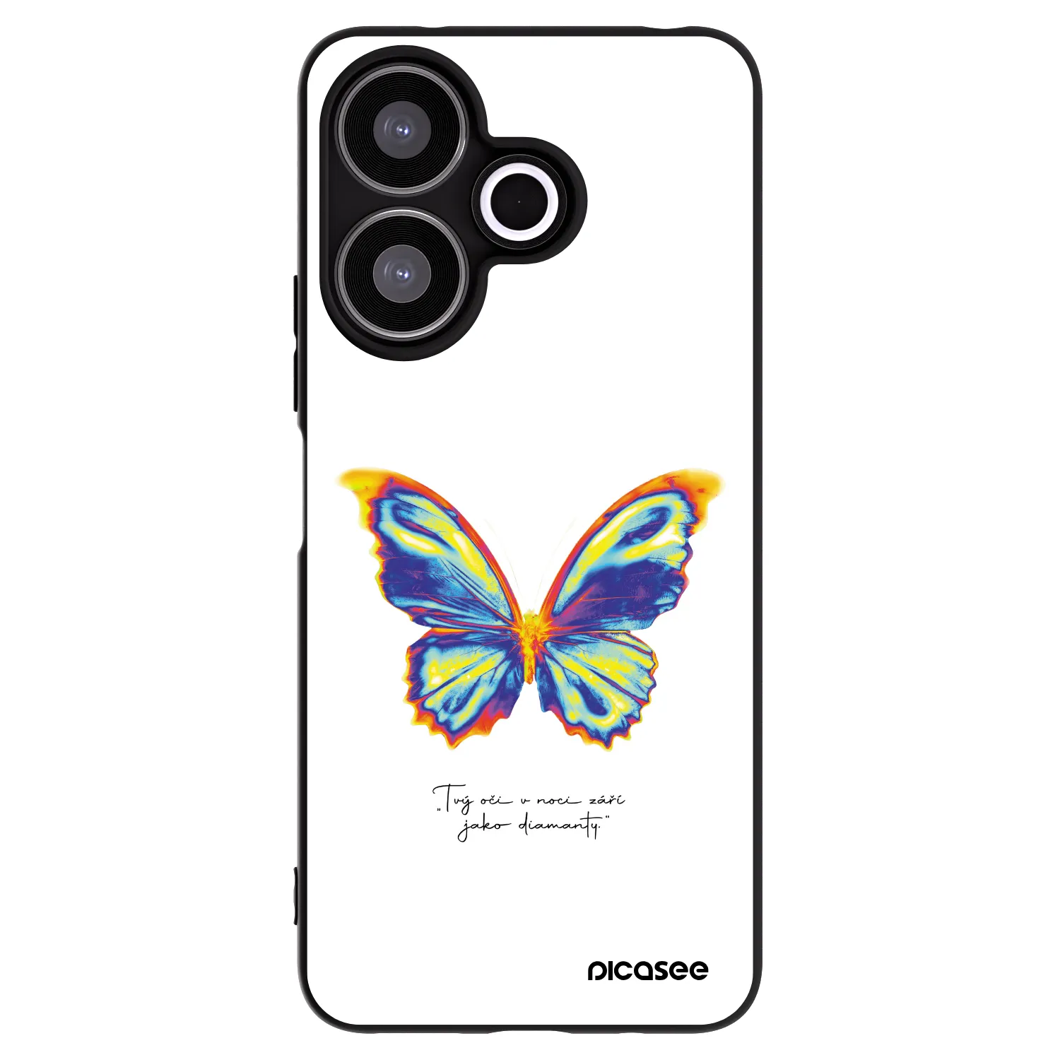 Picasee crna silikonska maskica za Xiaomi Redmi 13 4G - Diamanty White