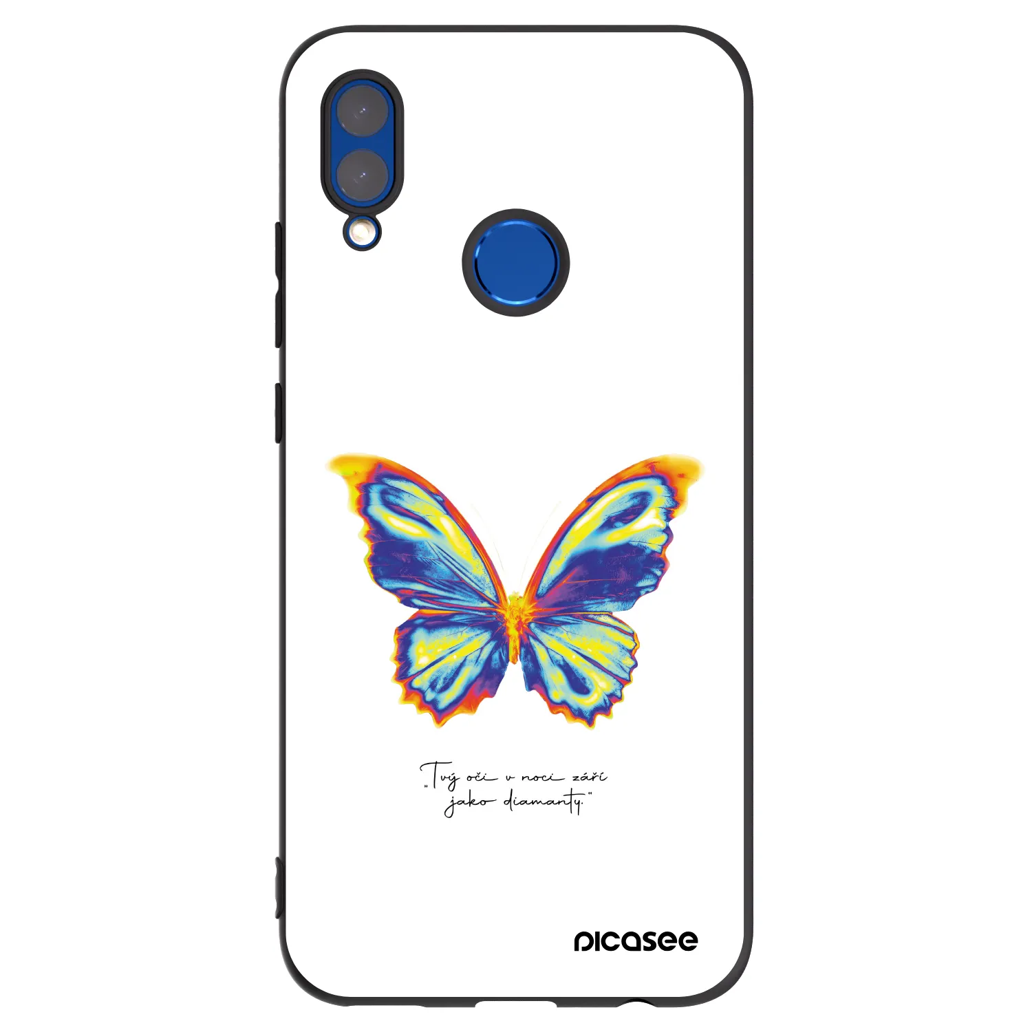 Picasee crna silikonska maskica za Huawei P Smart 2019 - Diamanty White