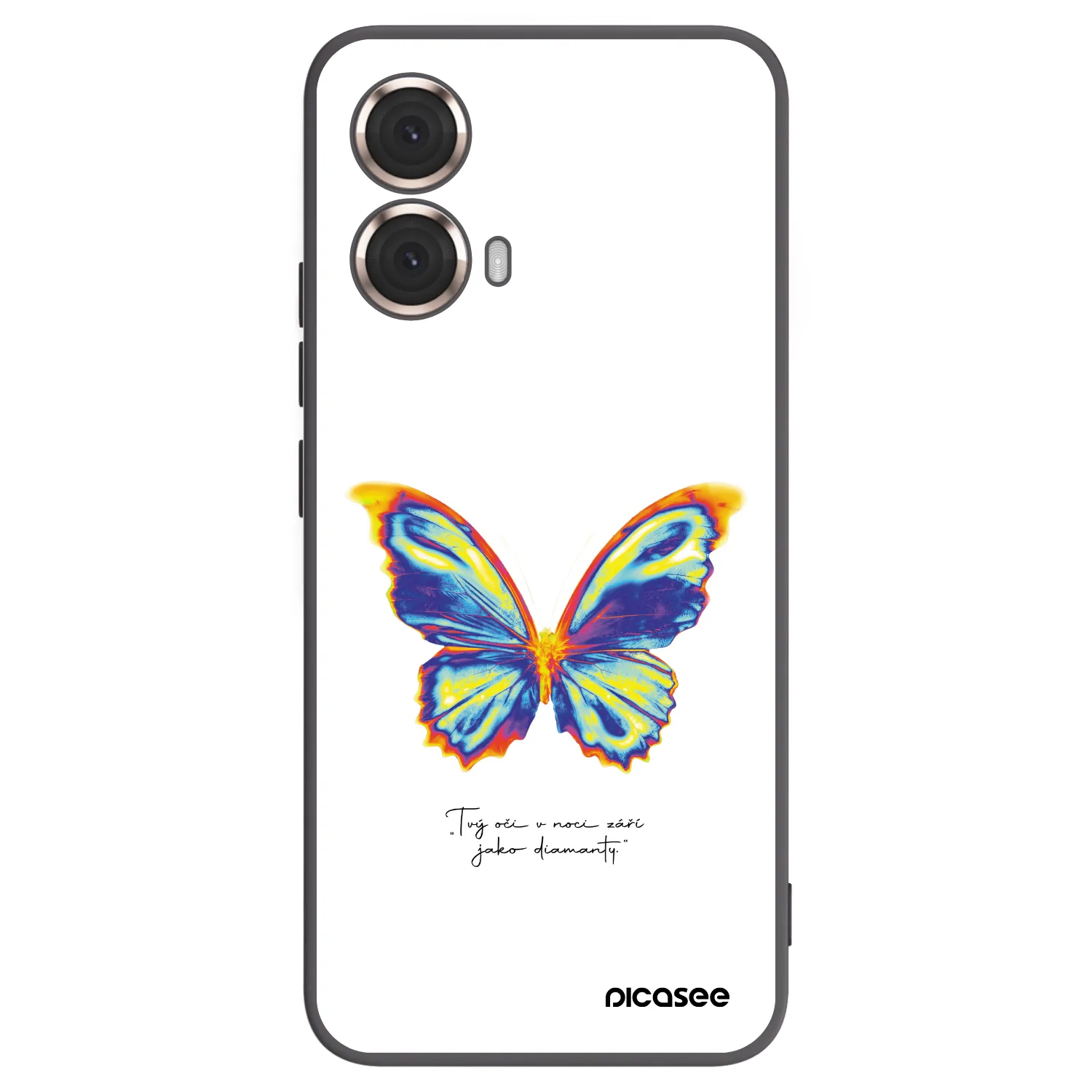 Picasee crna silikonska maskica za Motorola Moto G85 - Diamanty White