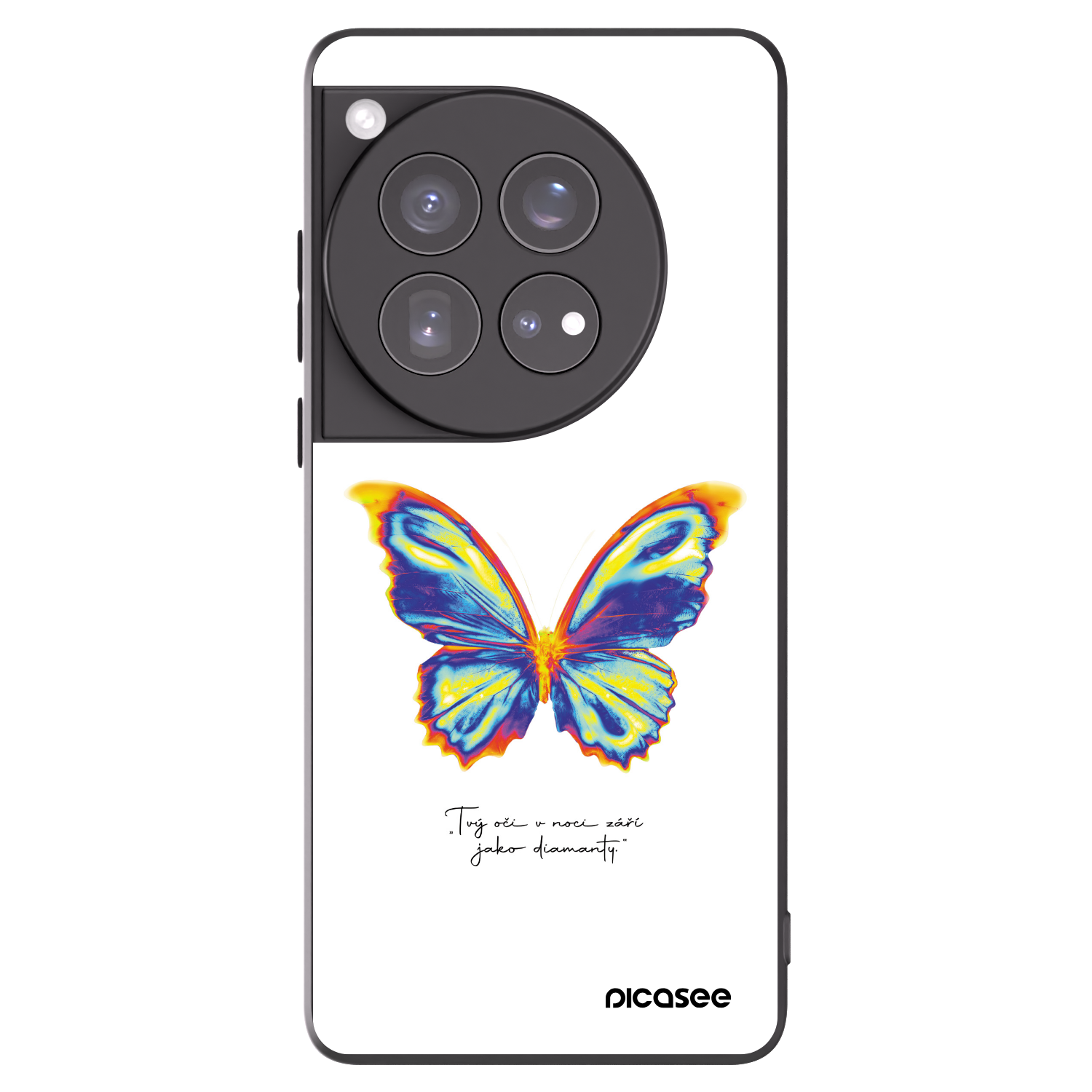 Picasee crna silikonska maskica za OnePlus 12 5G - Diamanty White