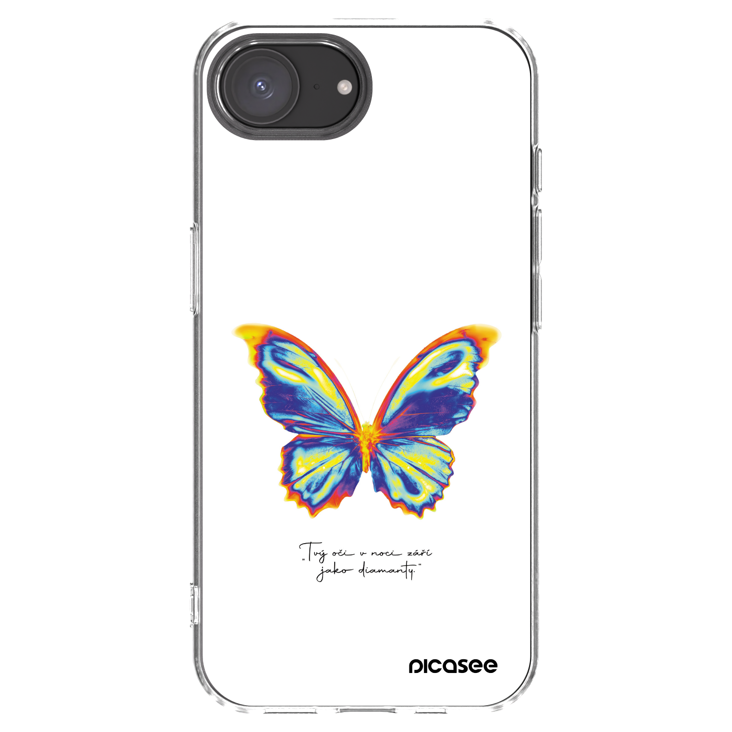 Picasee silikonska prozirna maskica za Apple iPhone 16e - Diamanty White