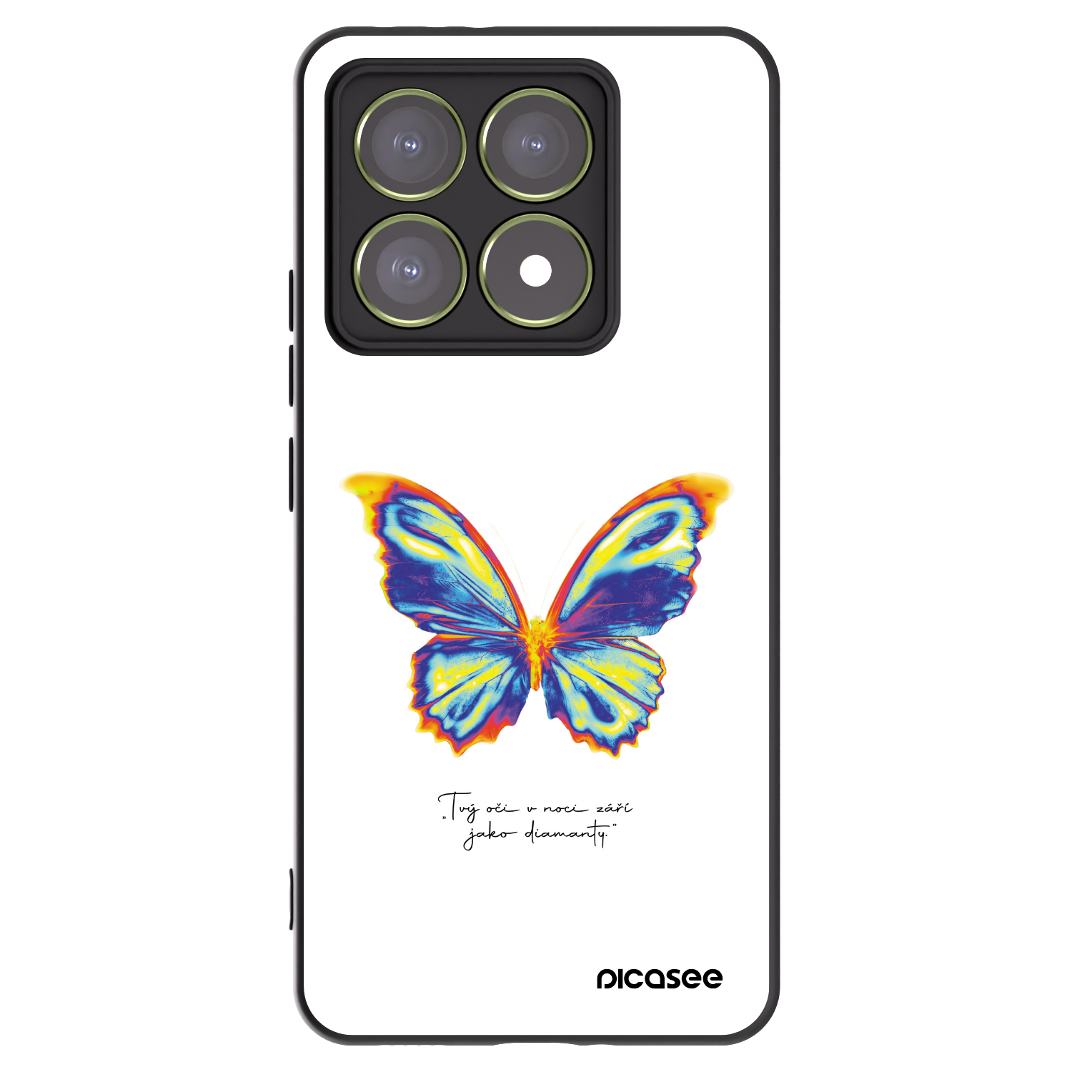 Picasee crna silikonska maskica za Xiaomi 14T - Diamanty White