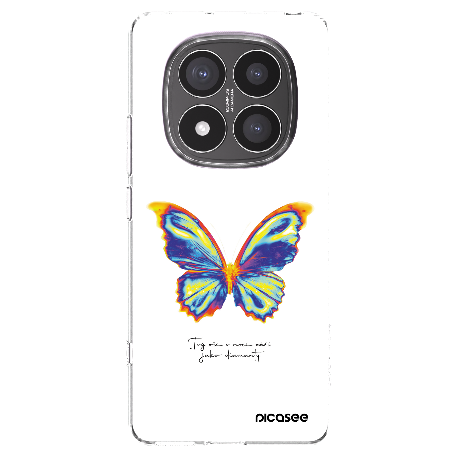 Picasee silikonska prozirna maskica za Xiaomi Redmi Note 14 Pro+ 5G - Diamanty White