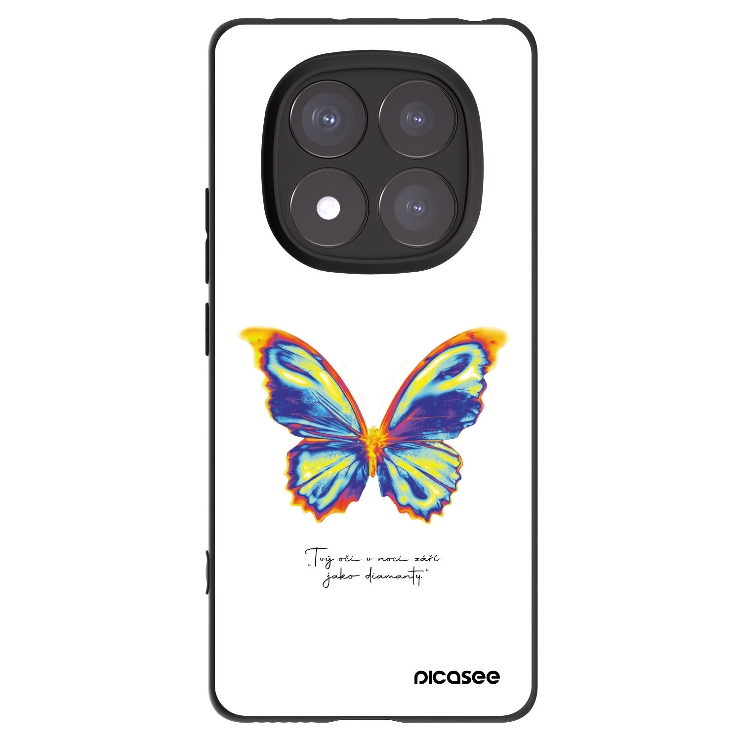 Picasee crna silikonska maskica za Xiaomi Redmi Note 14 Pro 5G - Diamanty White