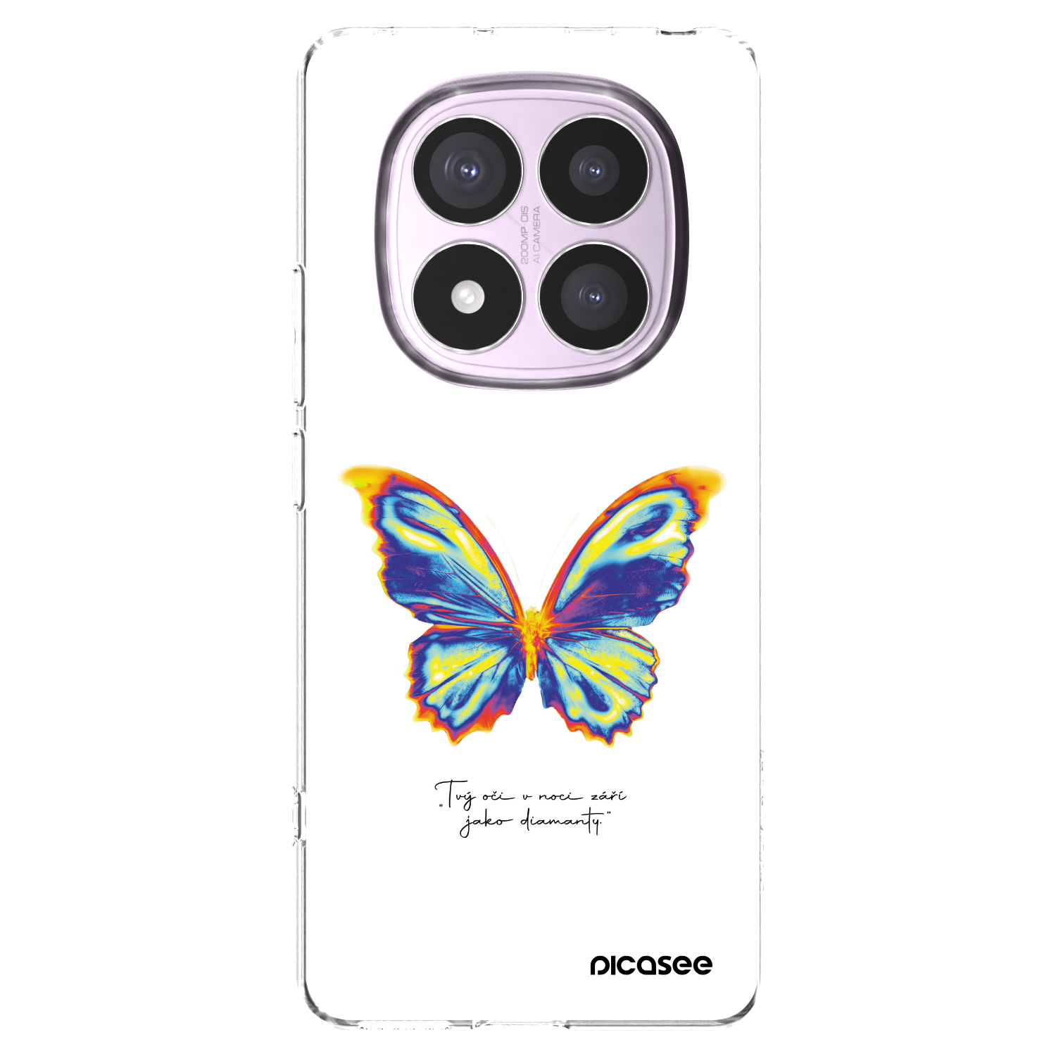Picasee silikonska prozirna maskica za Xiaomi Redmi Note 14 Pro 5G - Diamanty White
