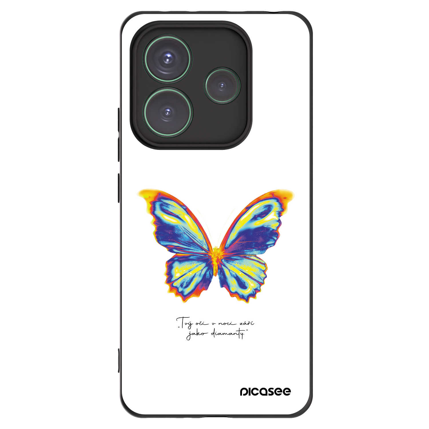 Picasee crna silikonska maskica za Xiaomi Redmi Note 14 5G - Diamanty White
