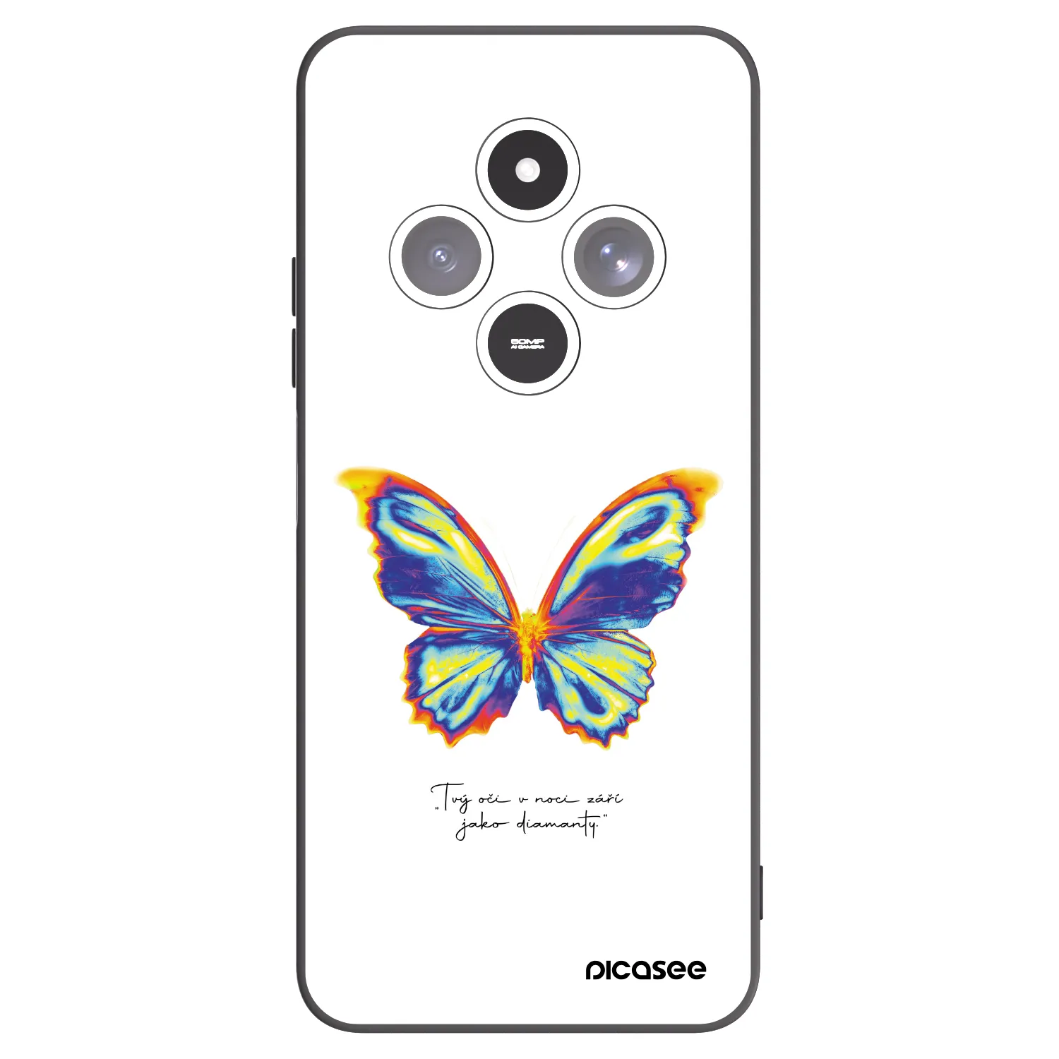 Picasee crna silikonska maskica za Xiaomi Redmi 14C - Diamanty White