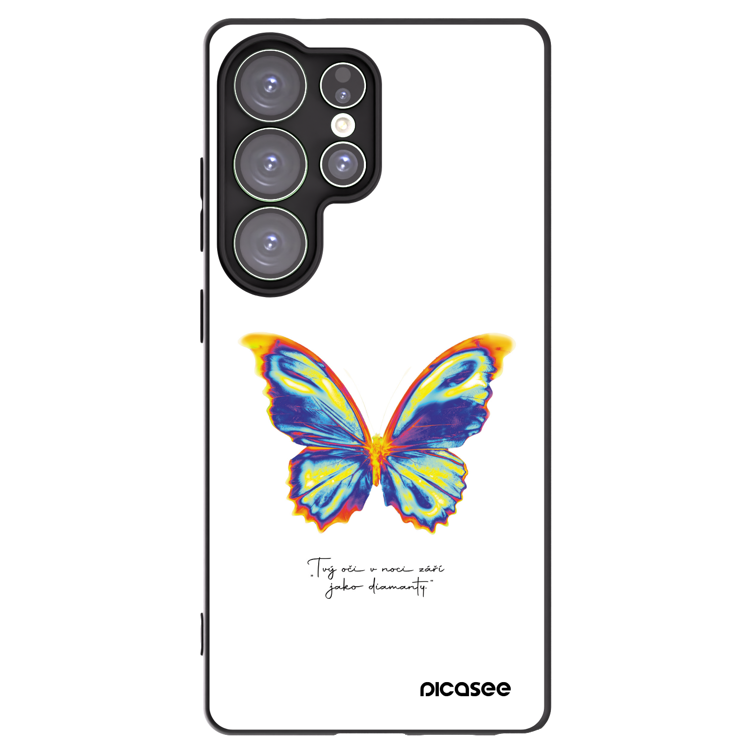 Picasee crna silikonska maskica za Samsung Galaxy S25 Ultra 5G - Diamanty White