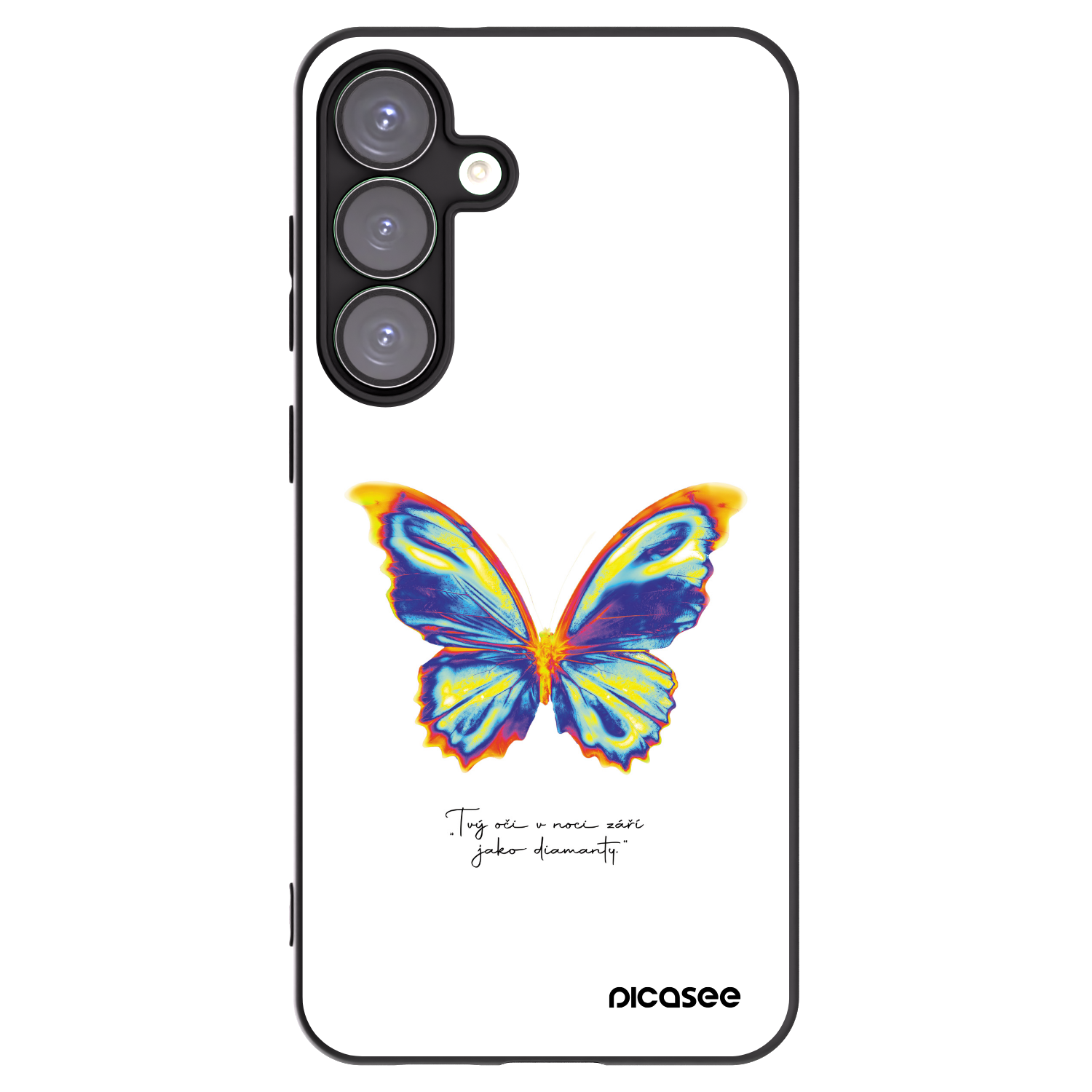 Picasee crna silikonska maskica za Samsung Galaxy S25+ 5G - Diamanty White