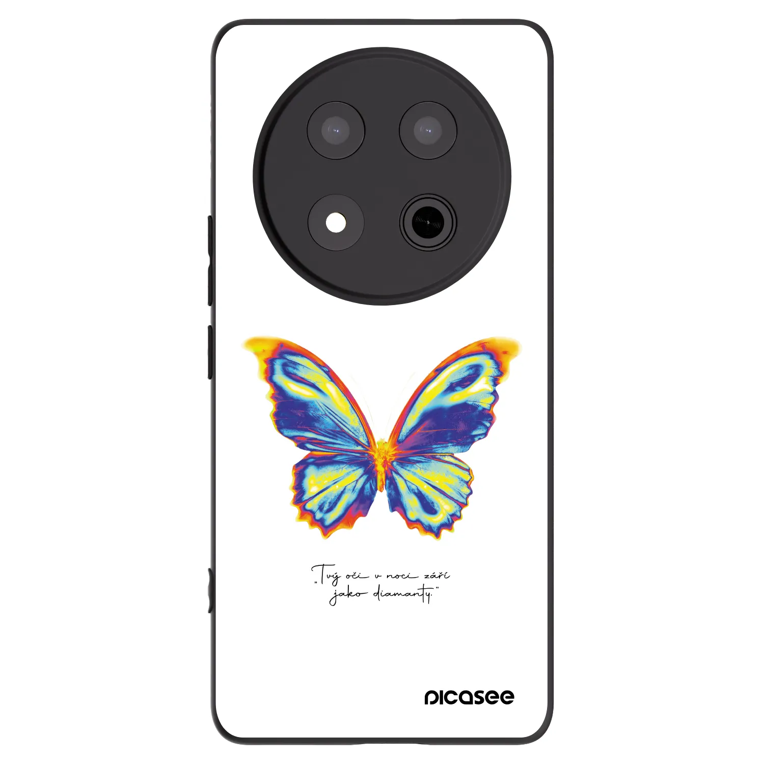 Picasee crna silikonska maskica za Honor Magic7 Lite 5G - Diamanty White