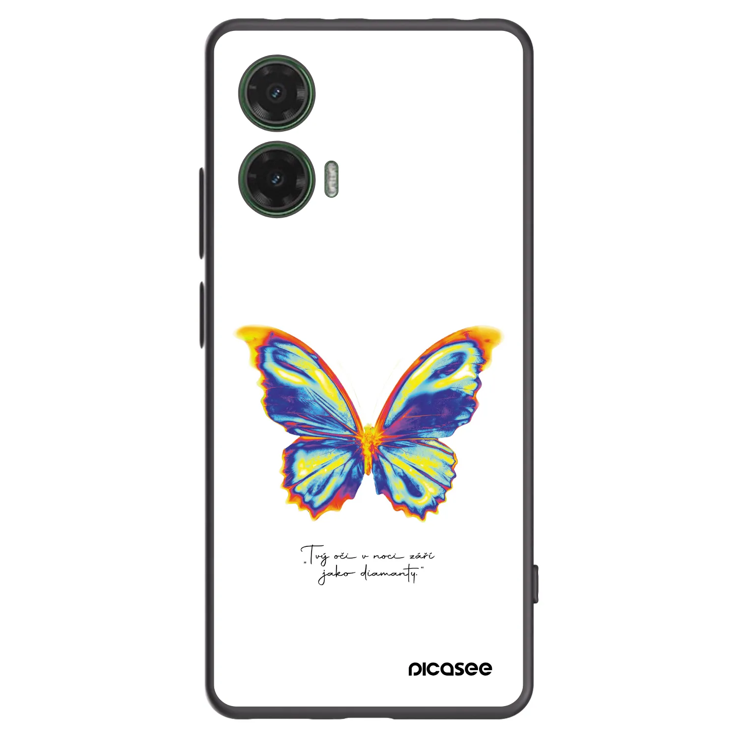 Picasee crna silikonska maskica za Motorola Moto G35 5G - Diamanty White