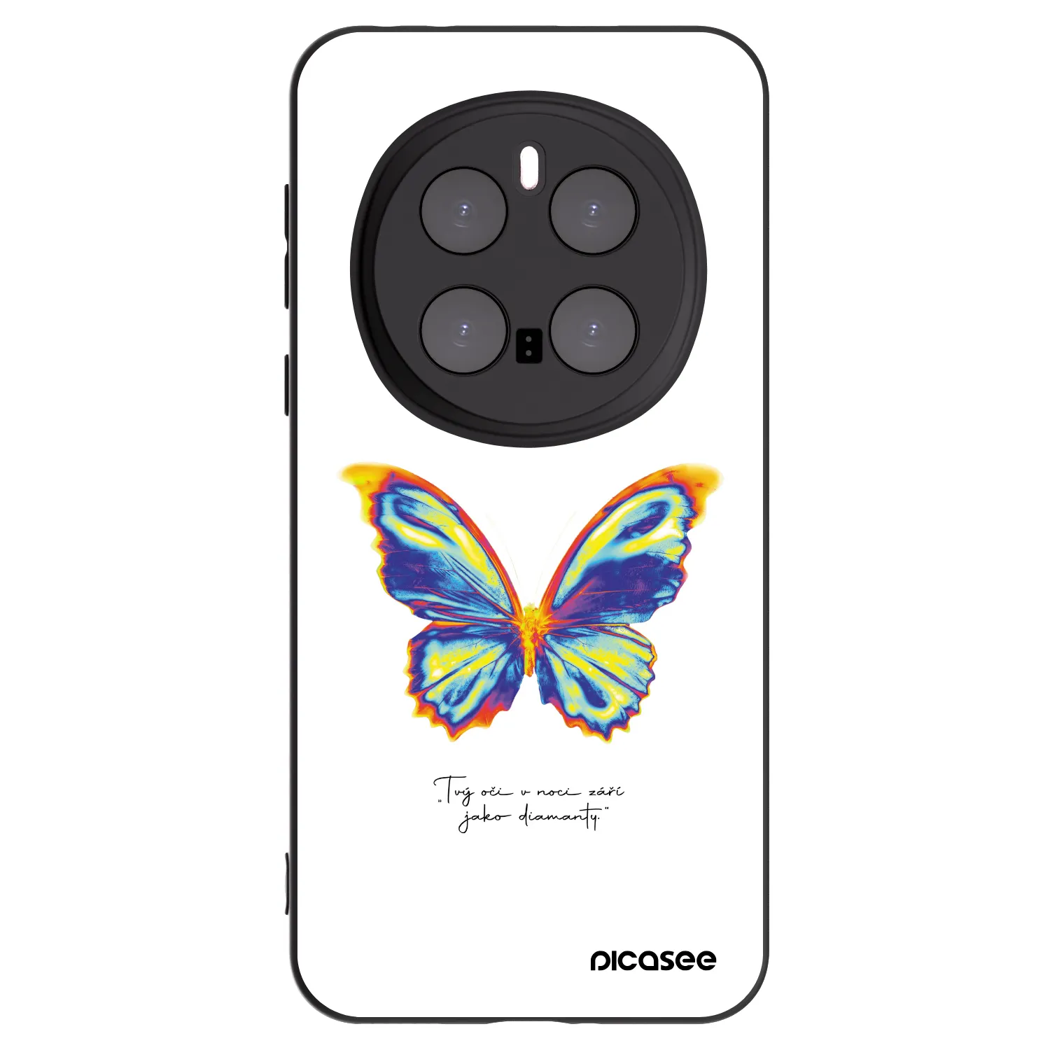 Picasee crna silikonska maskica za Honor Magic7 Pro 5G - Diamanty White