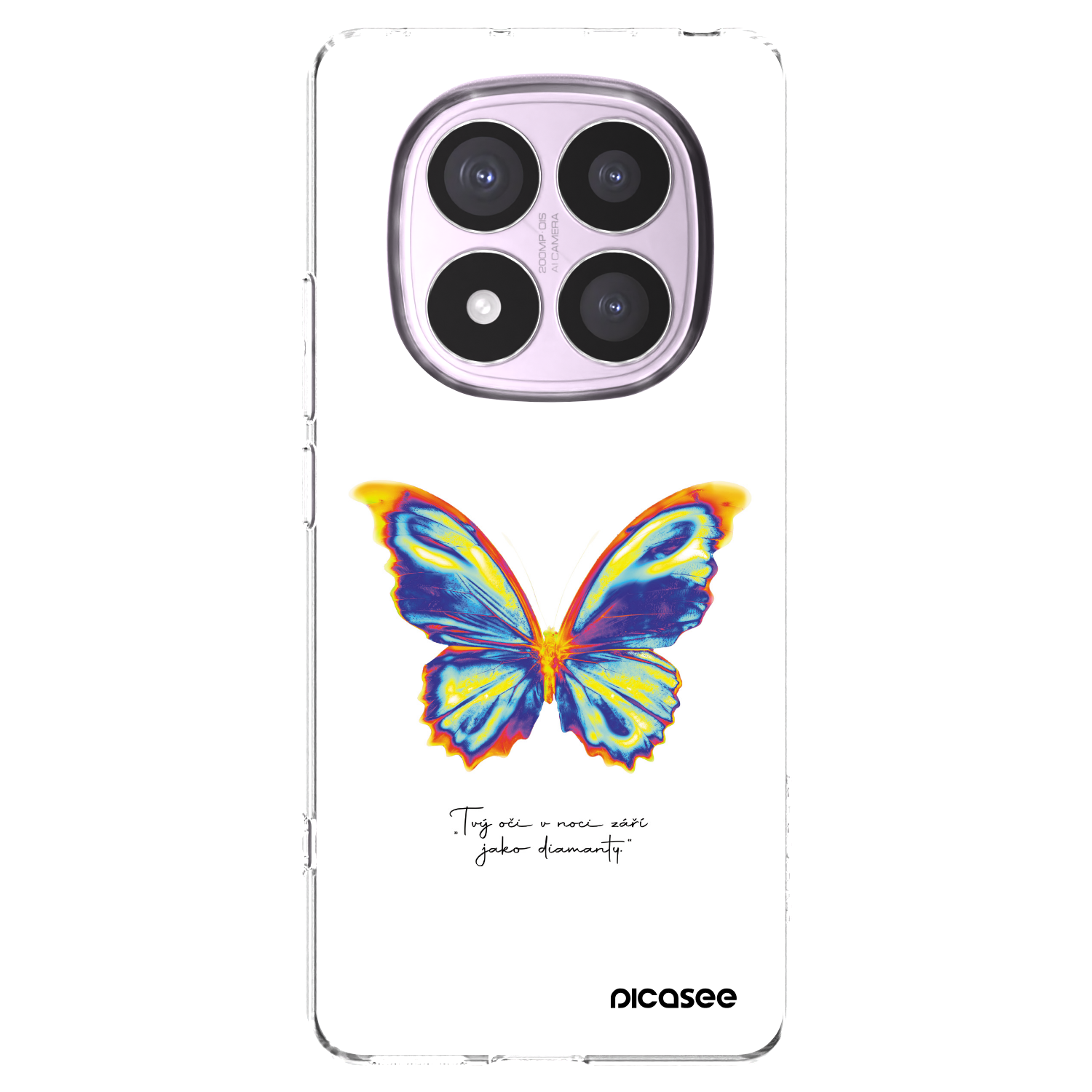 Picasee silikonska prozirna maskica za Xiaomi Redmi Note 14 Pro 4G - Diamanty White