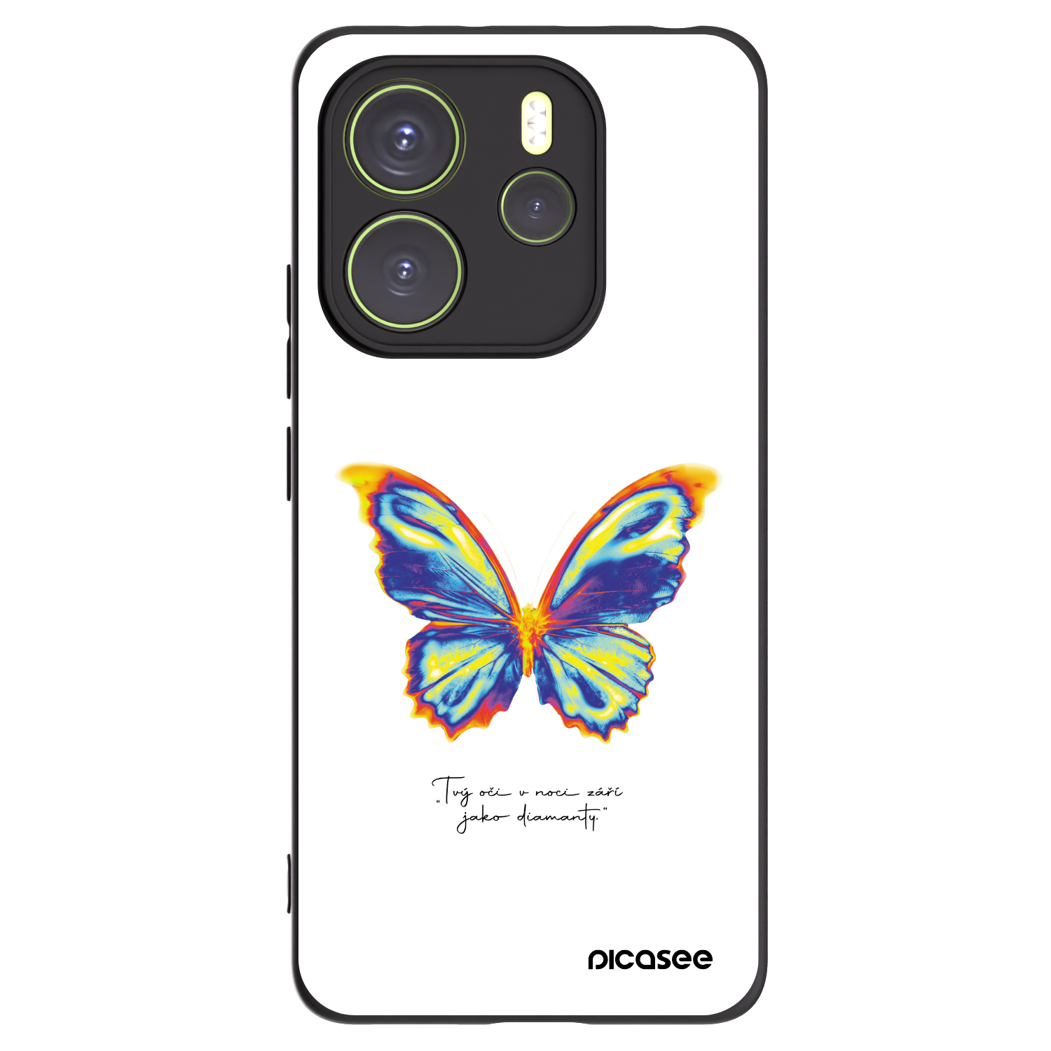 Picasee crna silikonska maskica za Xiaomi Redmi Note 14 4G - Diamanty White