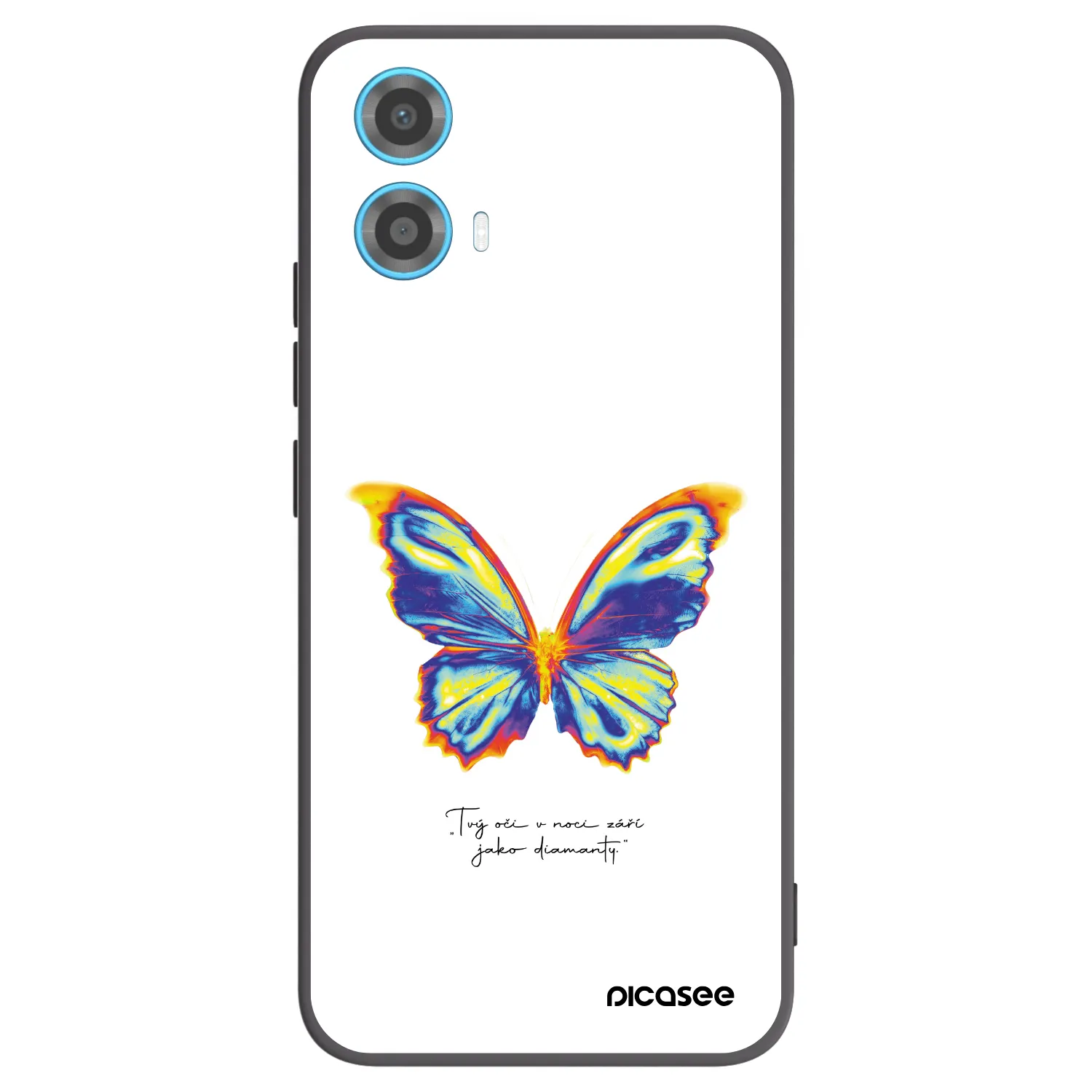 Picasee crna silikonska maskica za Motorola Moto G34 5G - Diamanty White
