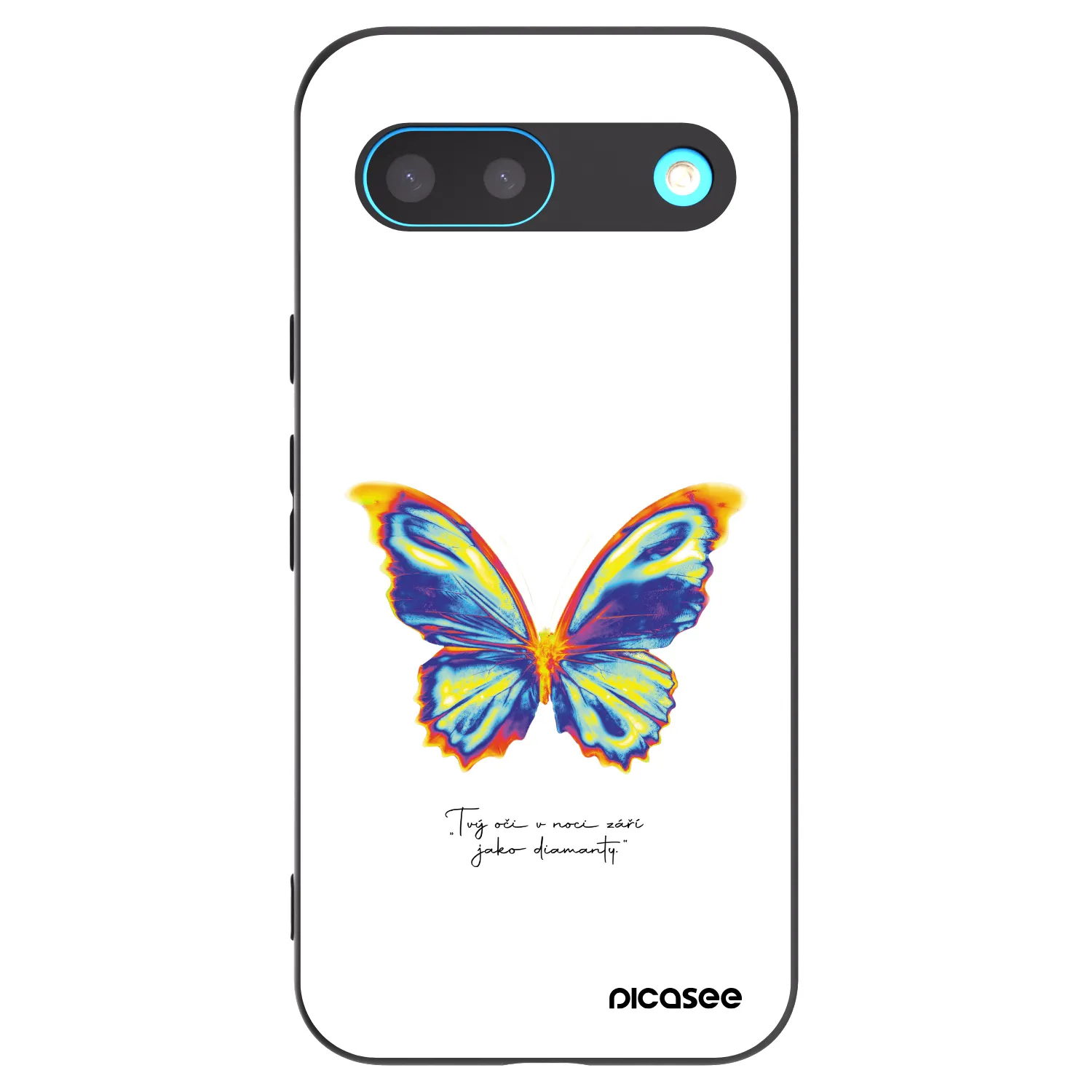 Picasee crna silikonska maskica za Google Pixel 8 - Diamanty White