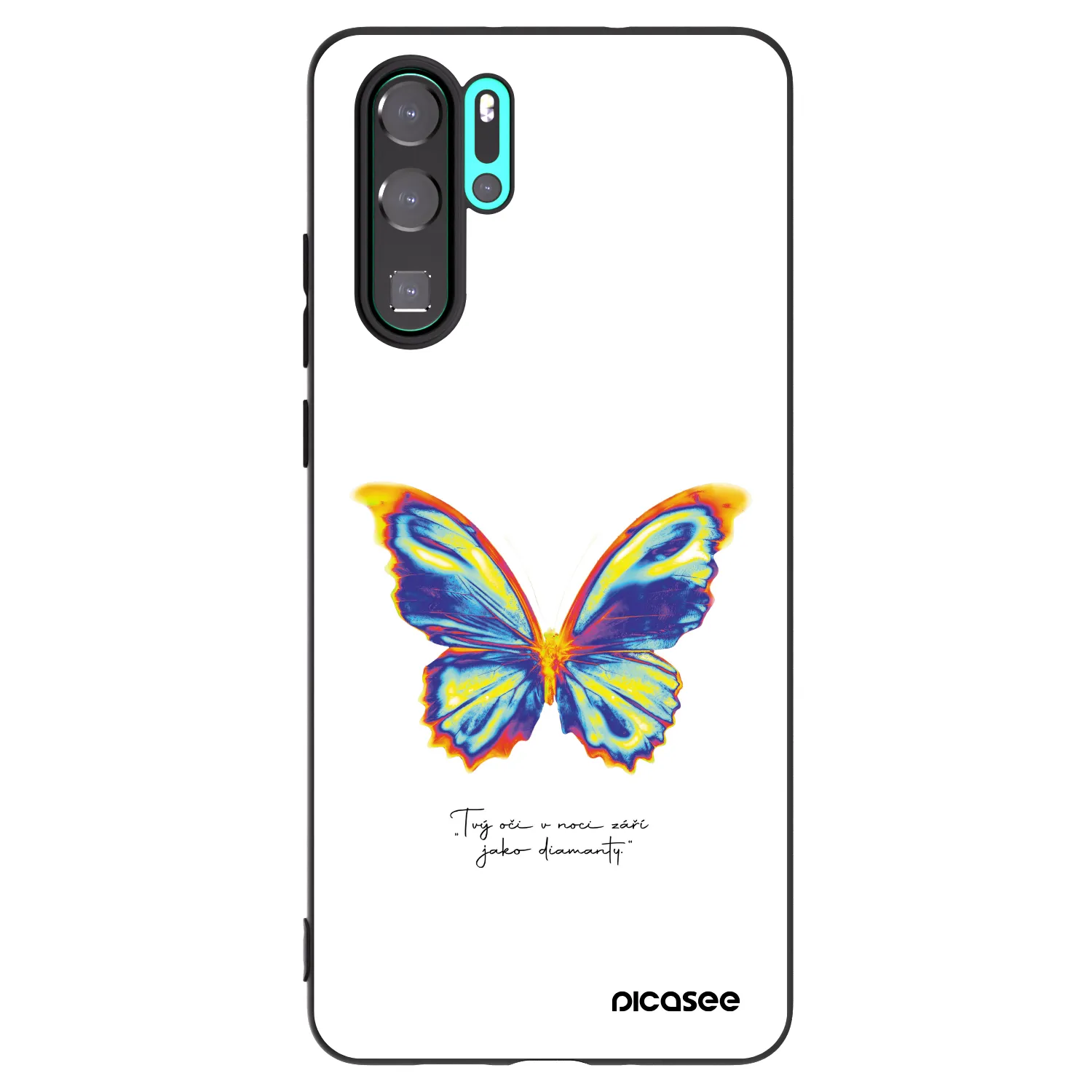 Picasee crna silikonska maskica za Huawei P30 Pro - Diamanty White