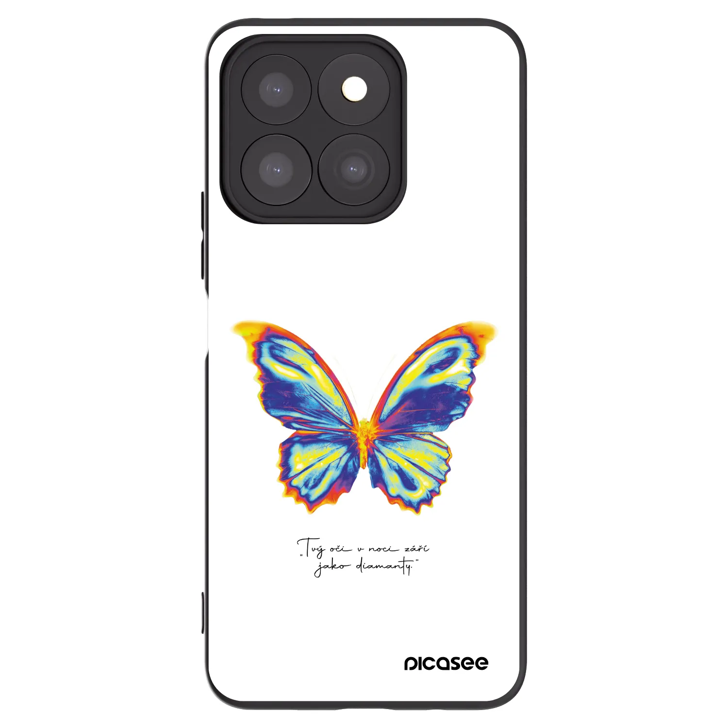 Picasee crna silikonska maskica za Honor X8c - Diamanty White