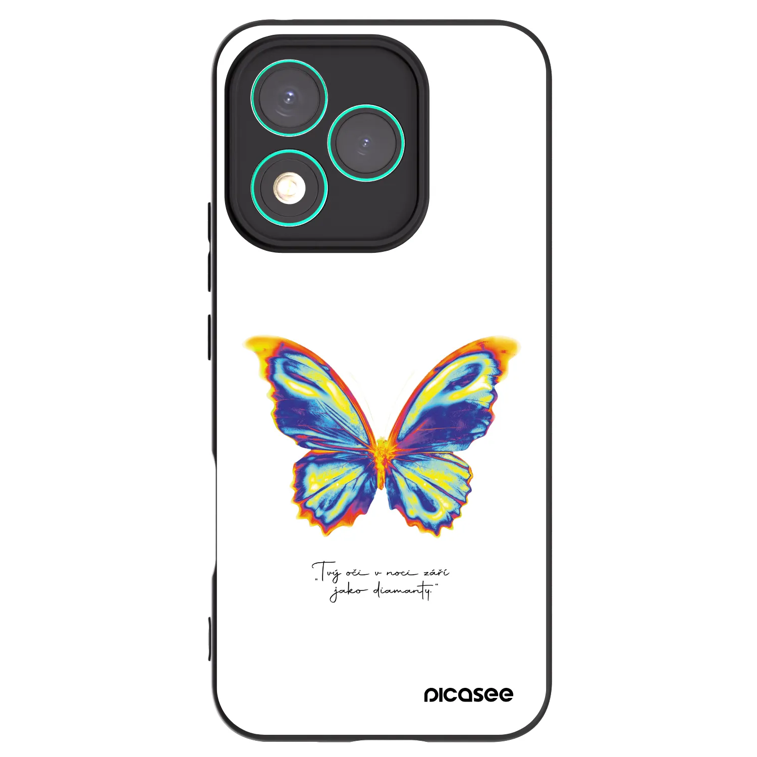 Picasee crna silikonska maskica za Honor 400 Lite 5G - Diamanty White