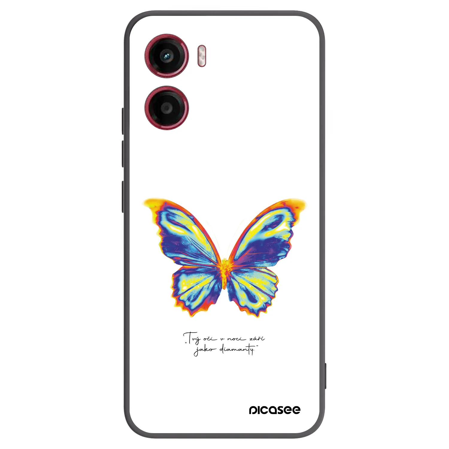 Picasee crna silikonska maskica za Motorola Moto G05 - Diamanty White