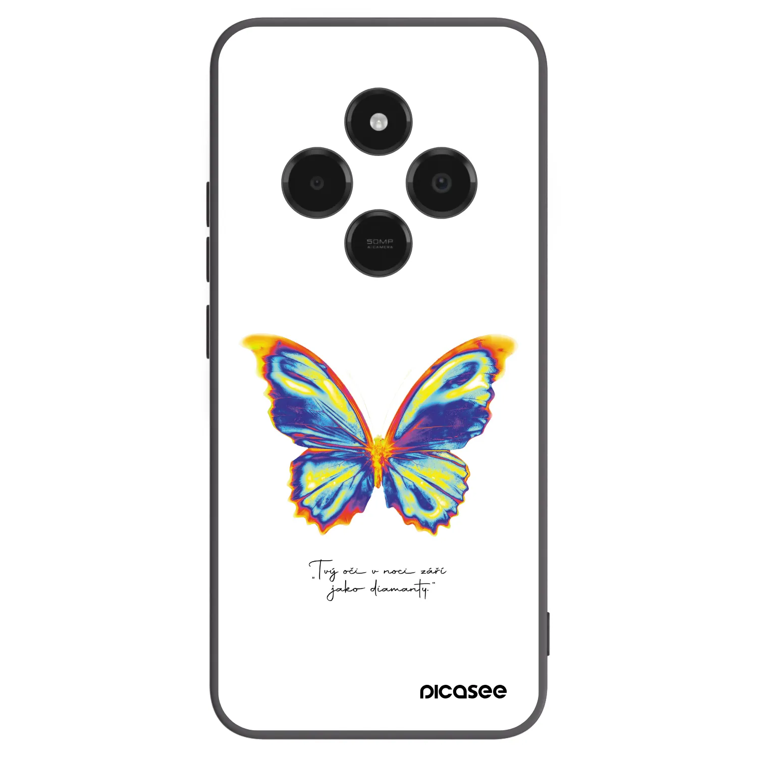 Picasee crna silikonska maskica za Xiaomi Poco C75 - Diamanty White