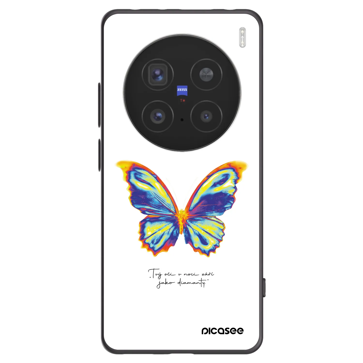 Picasee crna silikonska maskica za Vivo X200 Pro - Diamanty White