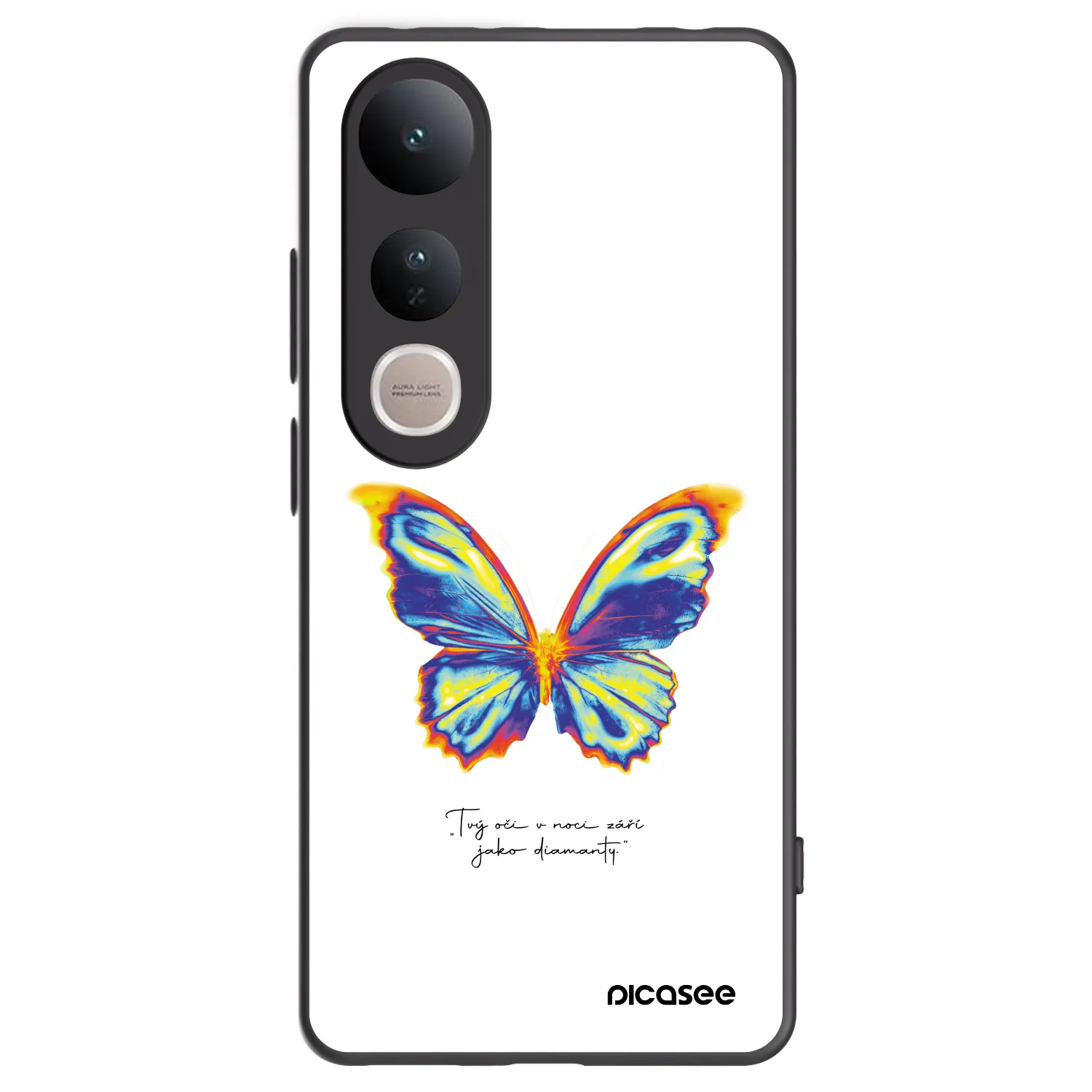 Picasee crna silikonska maskica za Vivo V50 Lite 5G - Diamanty White