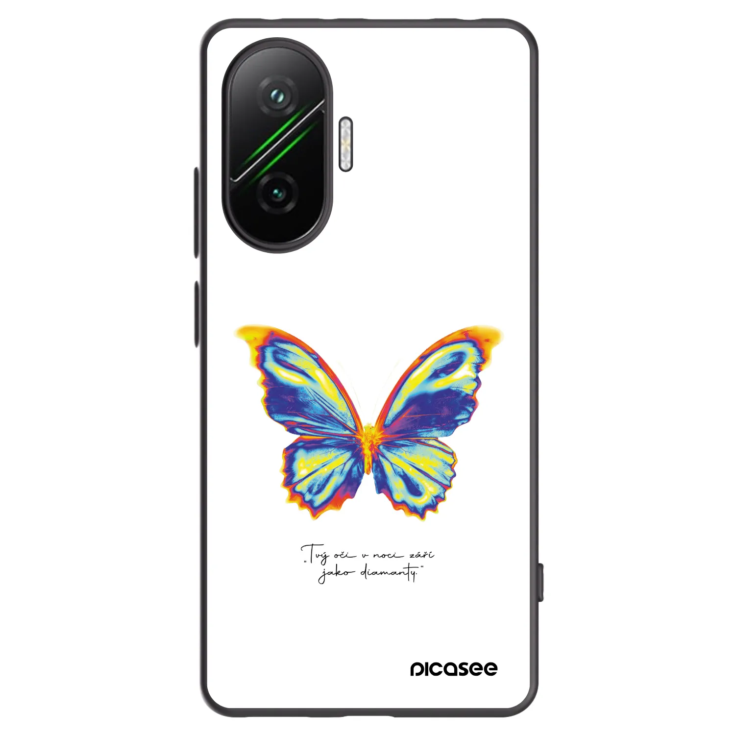 Picasee crna silikonska maskica za Xiaomi Poco F7 Pro 5G - Diamanty White
