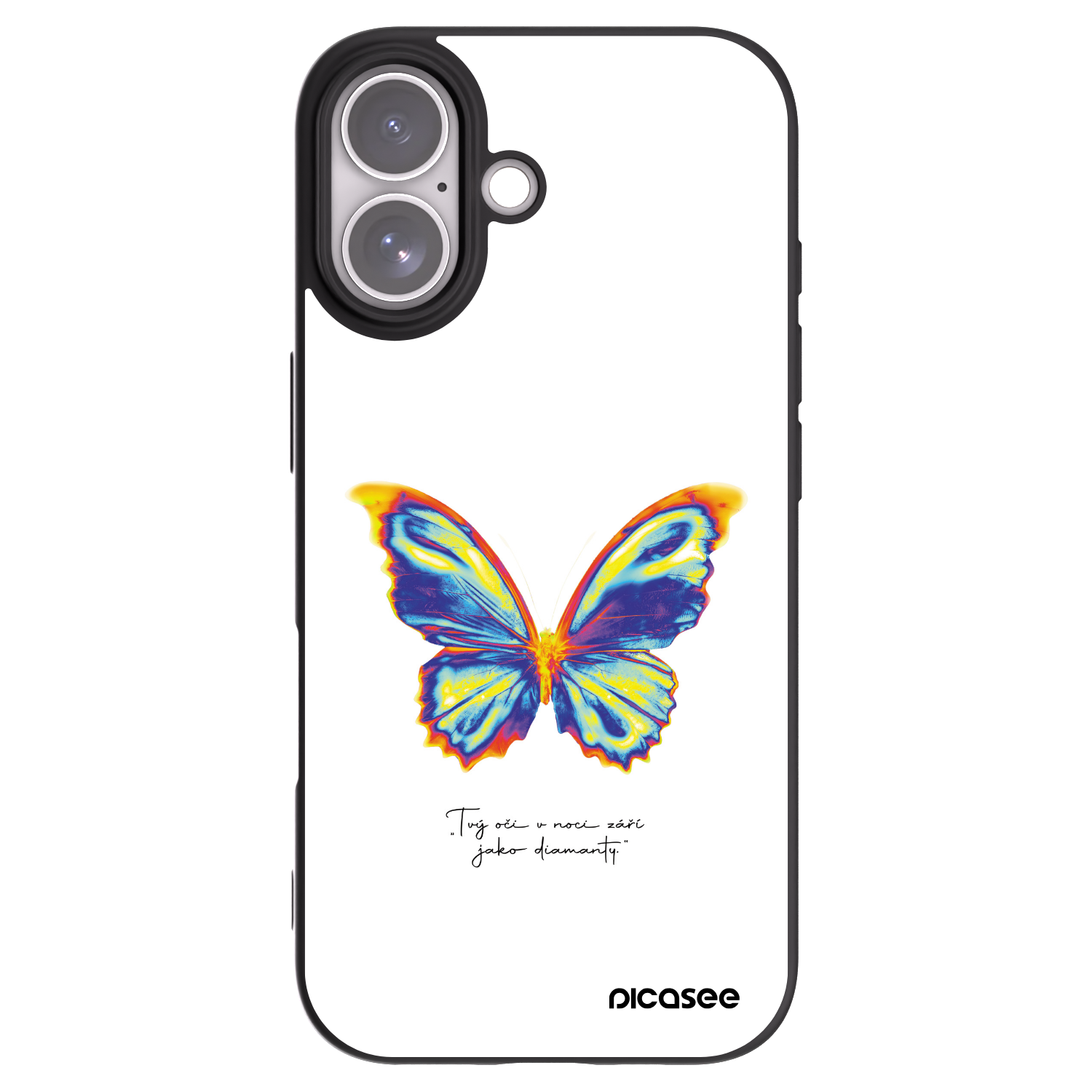 Picasee crna silikonska maskica za Apple iPhone 17 - Diamanty White