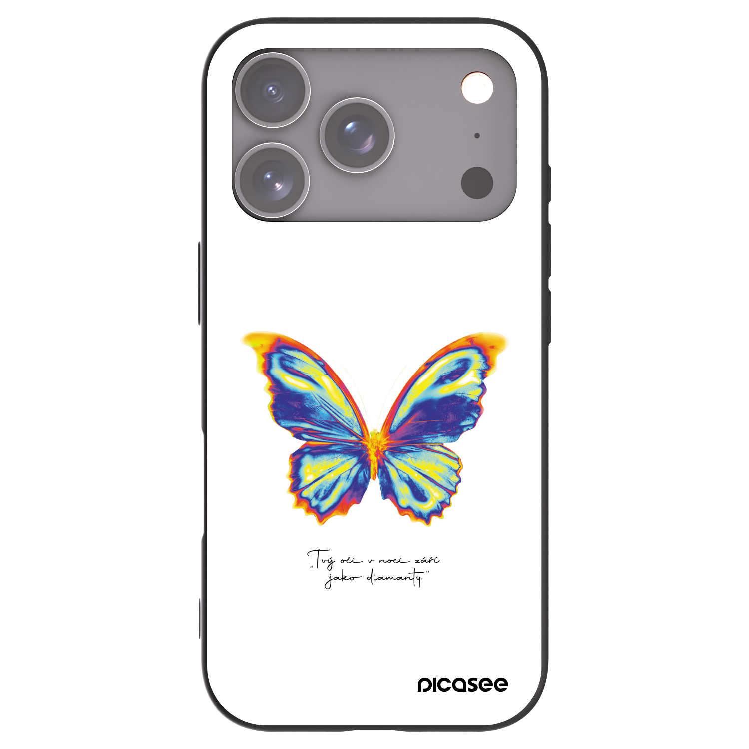 Picasee crna silikonska maskica za Apple iPhone 17 Pro - Diamanty White
