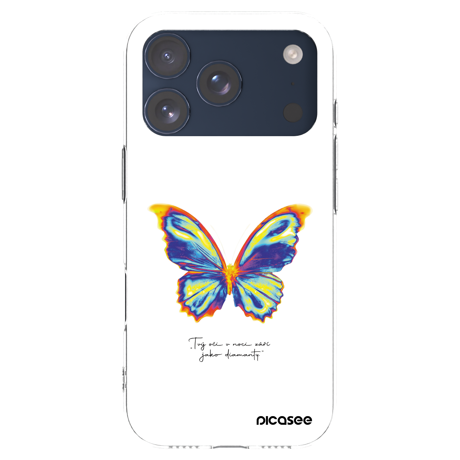 Picasee silikonska prozirna maskica za Apple iPhone 17 Pro - Diamanty White