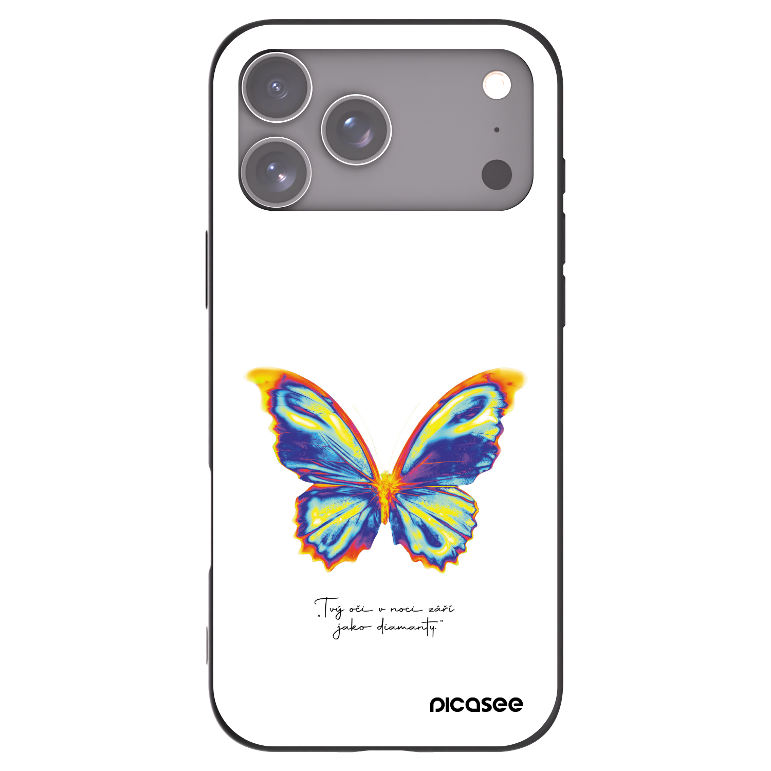 Picasee crna silikonska maskica za Apple iPhone 17 Pro Max - Diamanty White