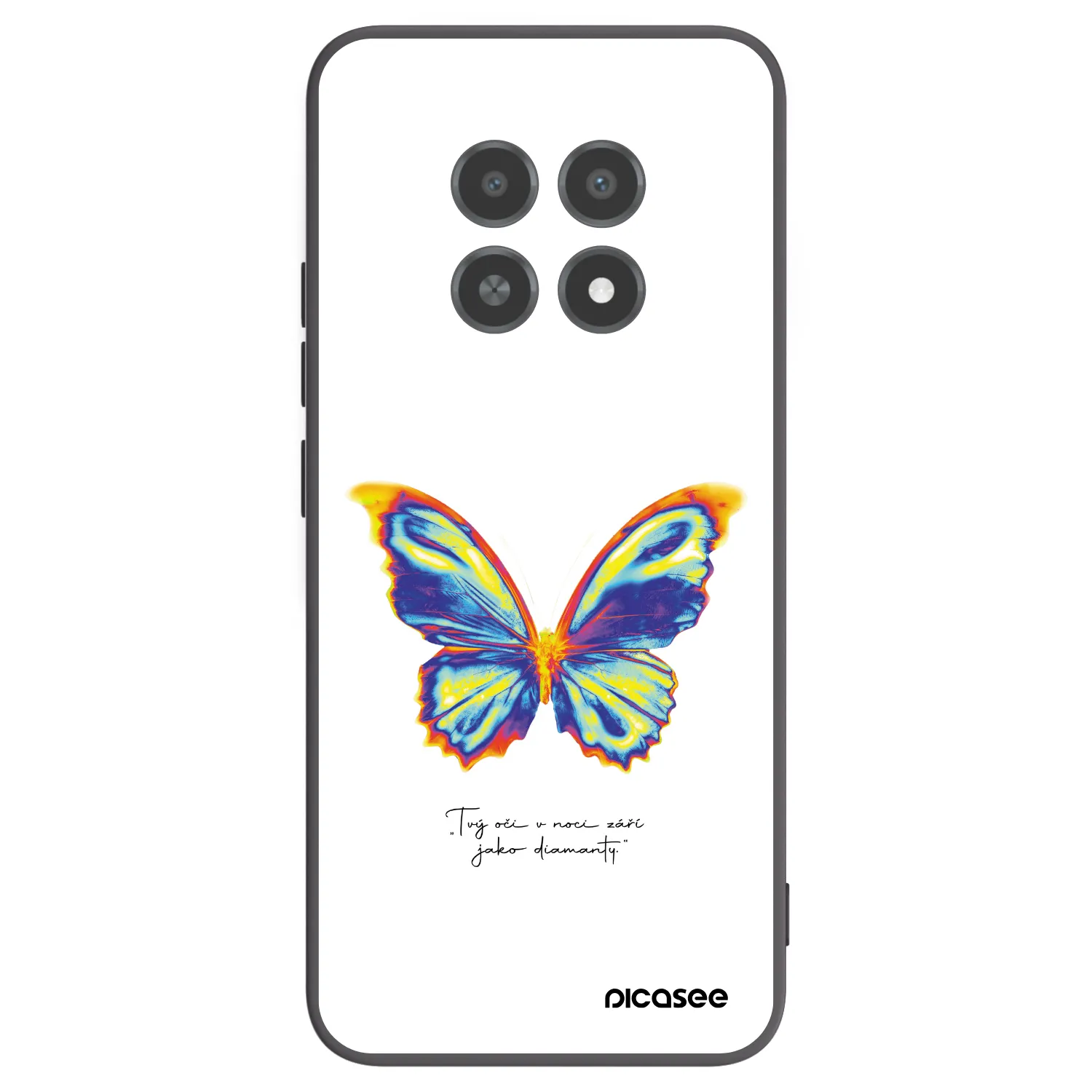 Picasee crna silikonska maskica za Realme 12X - Diamanty White