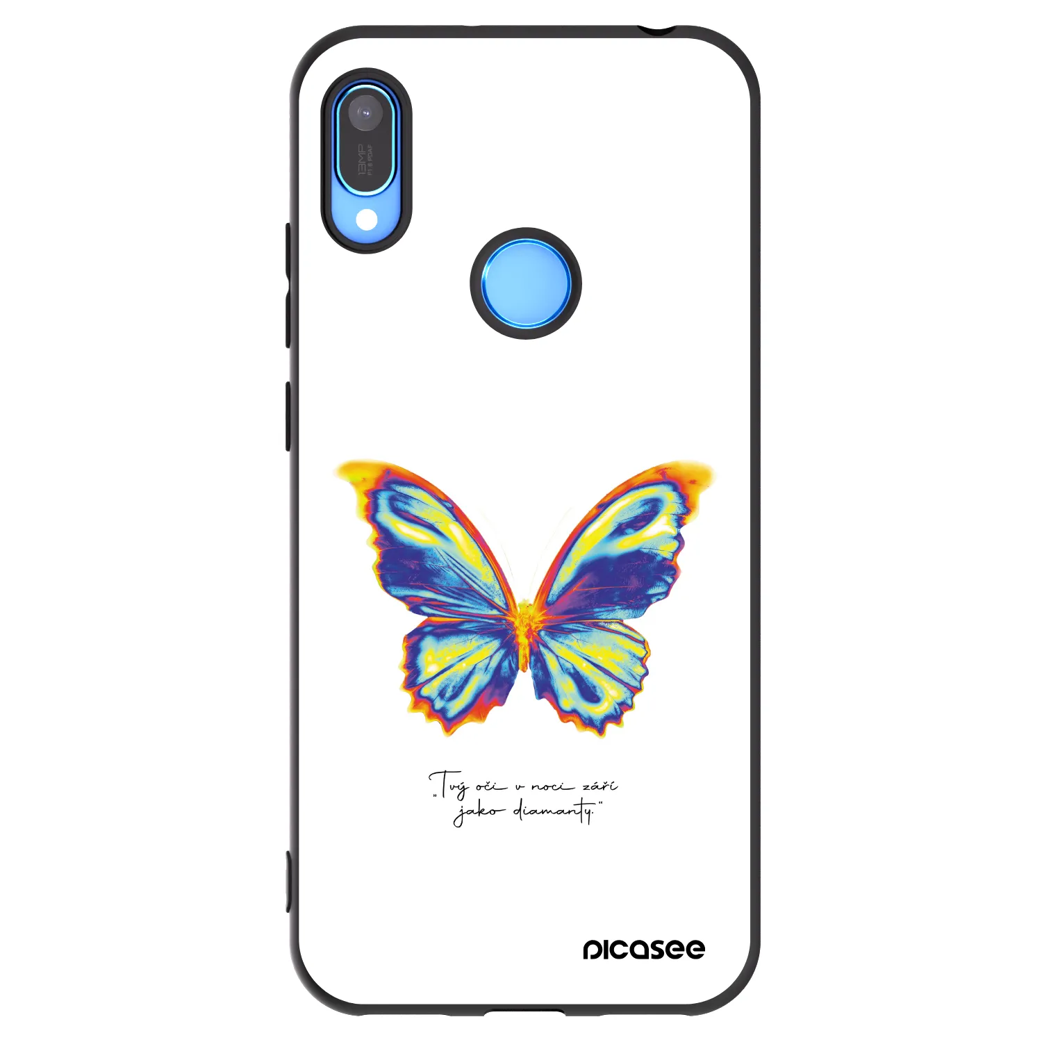 Picasee crna silikonska maskica za Huawei Y6 2019 - Diamanty White