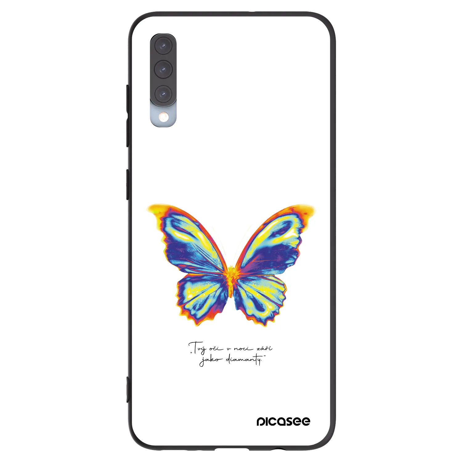 Picasee crna silikonska maskica za Samsung Galaxy A70 A705F - Diamanty White