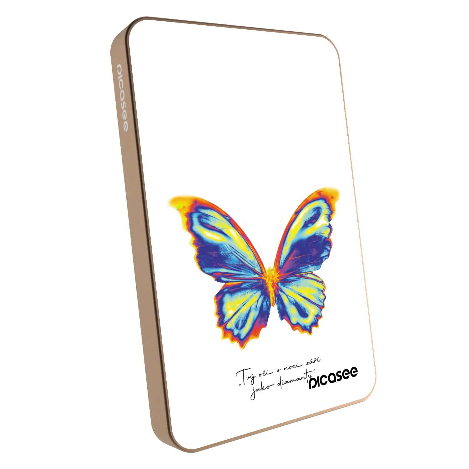 Picasee Prijenosni punjač s MagSafe 5 000 mAh Zlatni - Diamanty White