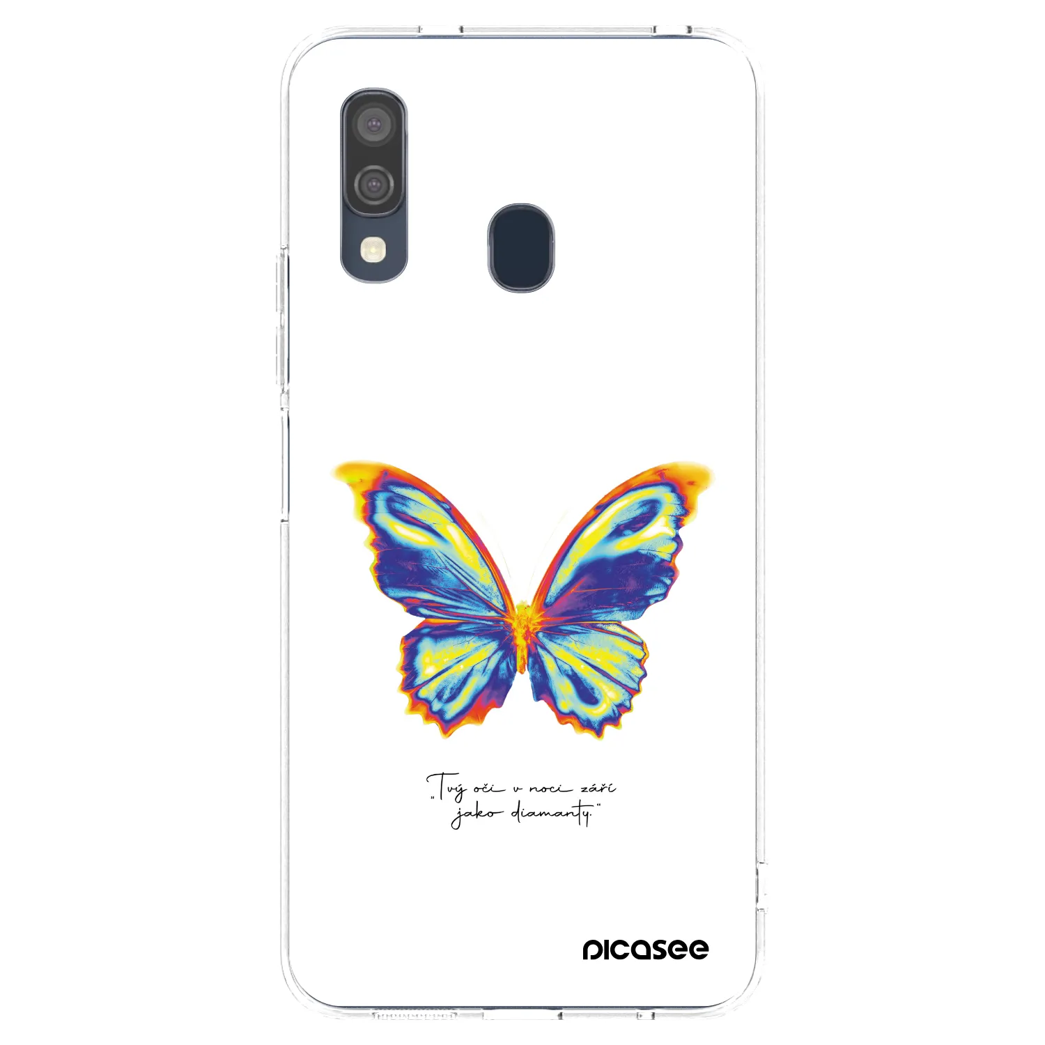 Picasee silikonska prozirna maskica za Samsung Galaxy A40 A405F - Diamanty White