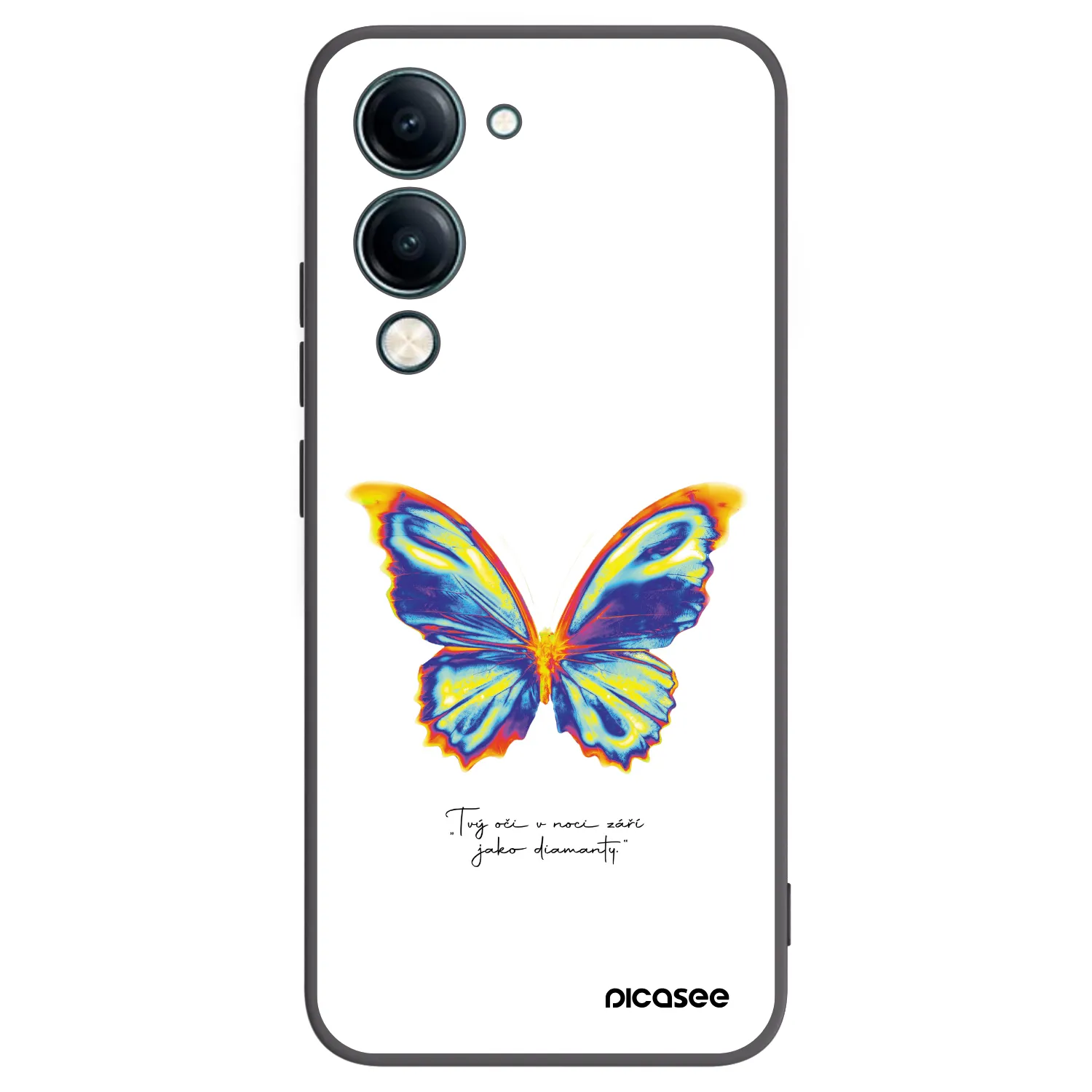 Picasee crna silikonska maskica za Vivo Y29s 5G - Diamanty White