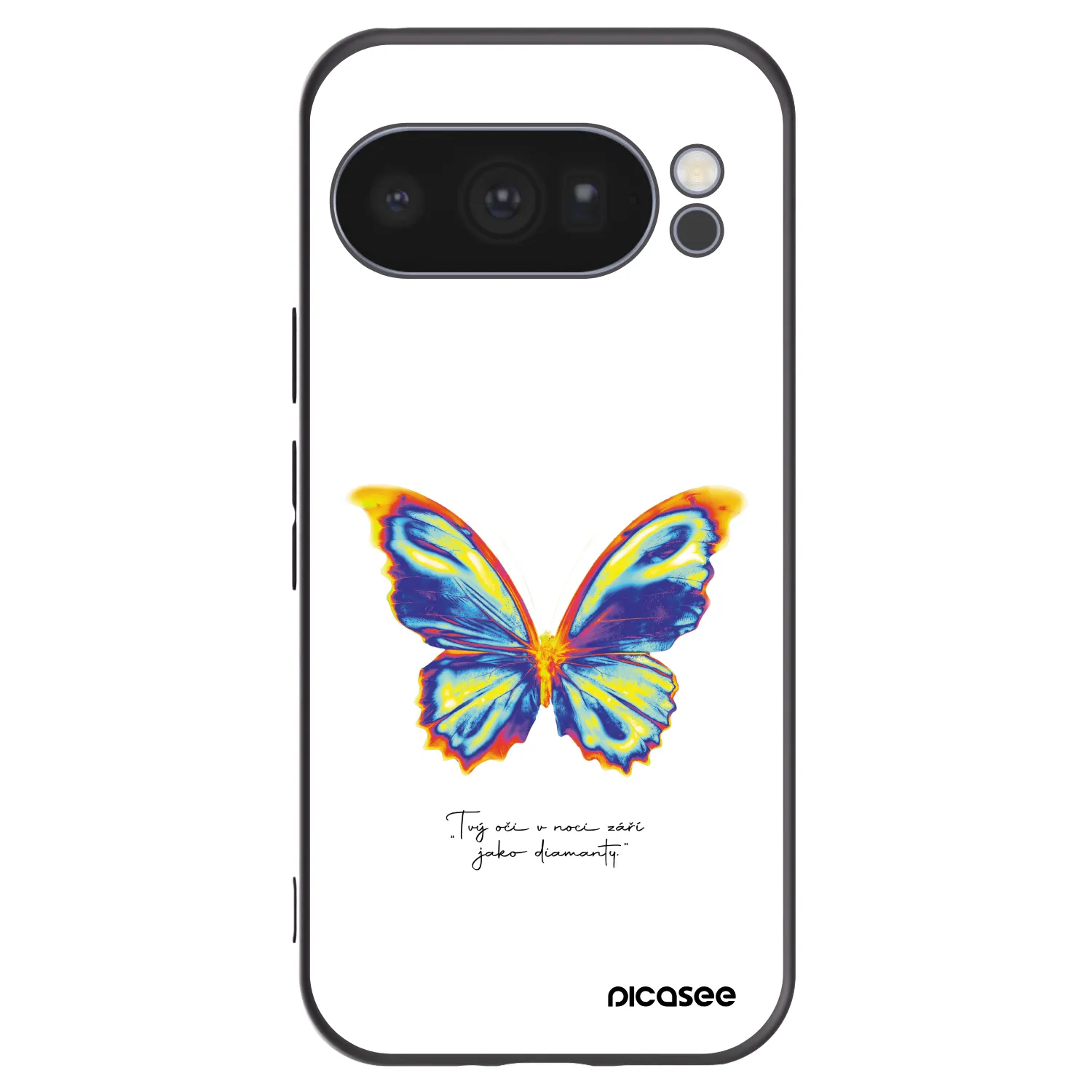 Picasee crna silikonska maskica za Google Pixel 10 Pro - Diamanty White