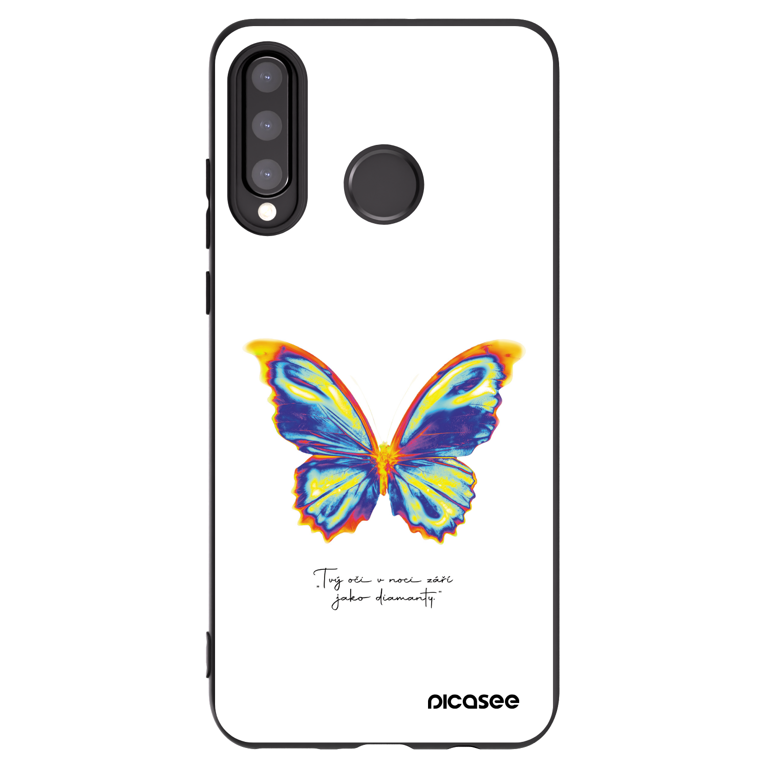 Picasee crna silikonska maskica za Huawei P30 Lite - Diamanty White