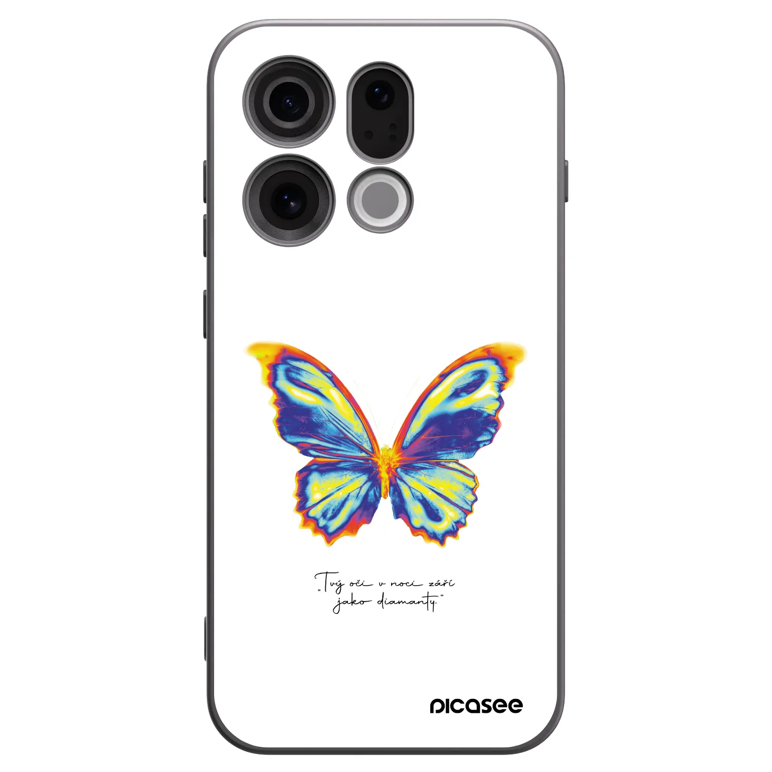 Picasee crna silikonska maskica za OPPO Find X9 - Diamanty White